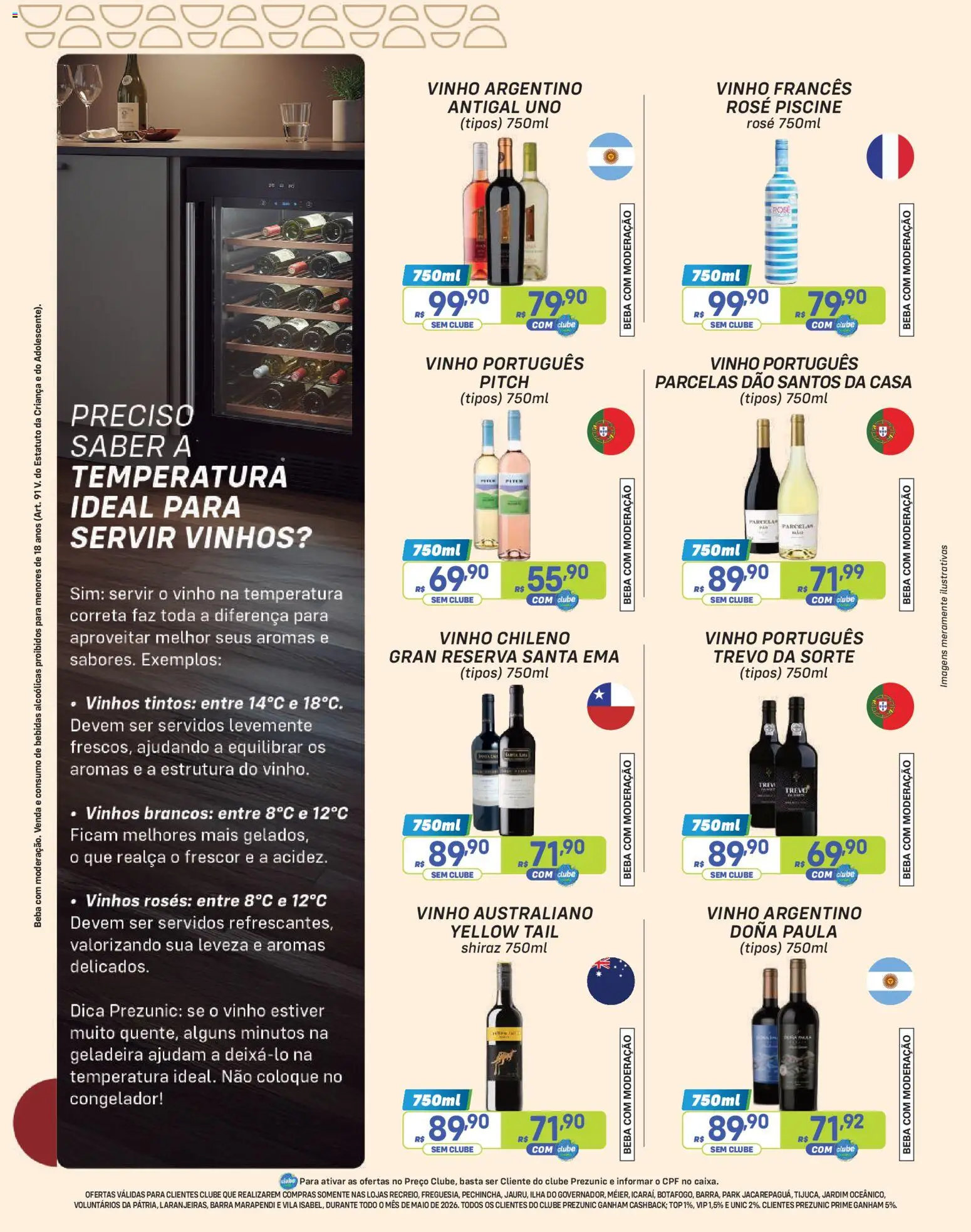 Prezunic Folheto - válido de 05.05.2026 | Página: 4 | Produtos: Congelador, Geladeira, Maiô, Vinho
