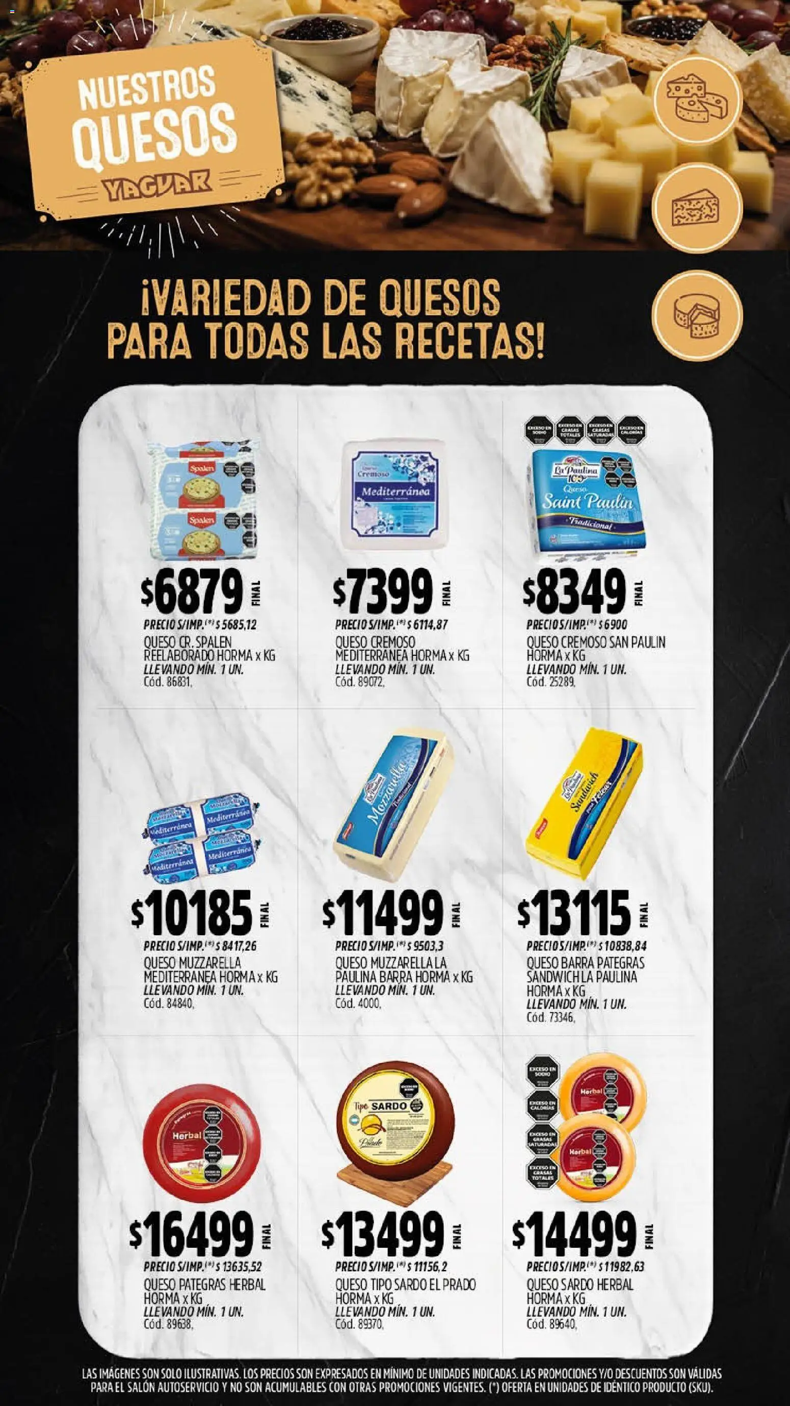 Yaguar - Oferta Semanal Neuquen │ válido desde el 14/09/2026 | Página: 8 | Productos: Mozzarella, Muzzarella, Queso