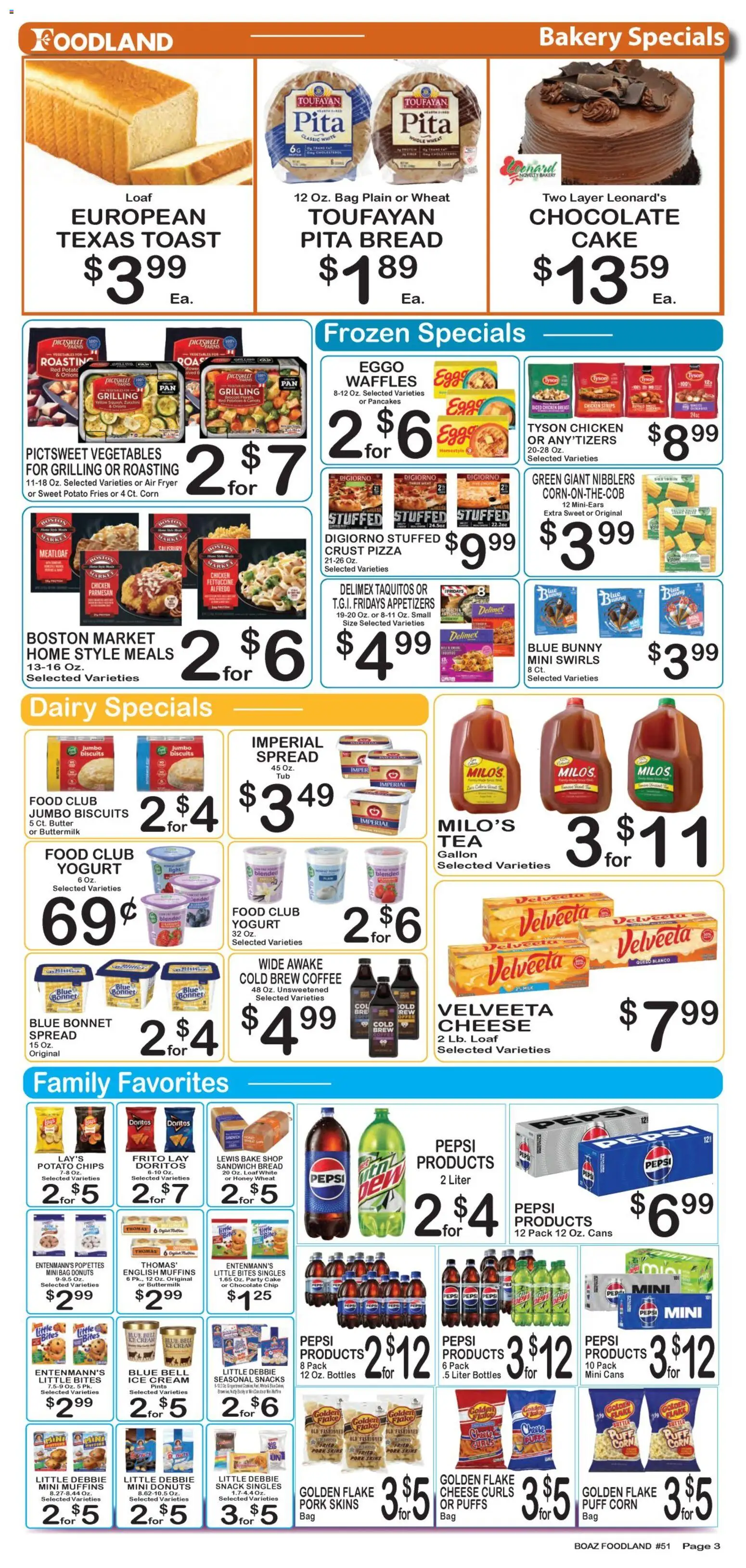 Foodland Weekly Ad - valid from 09.06.2026 | Page: 3 | Products: Fryer, Coffee, Pork, Chips