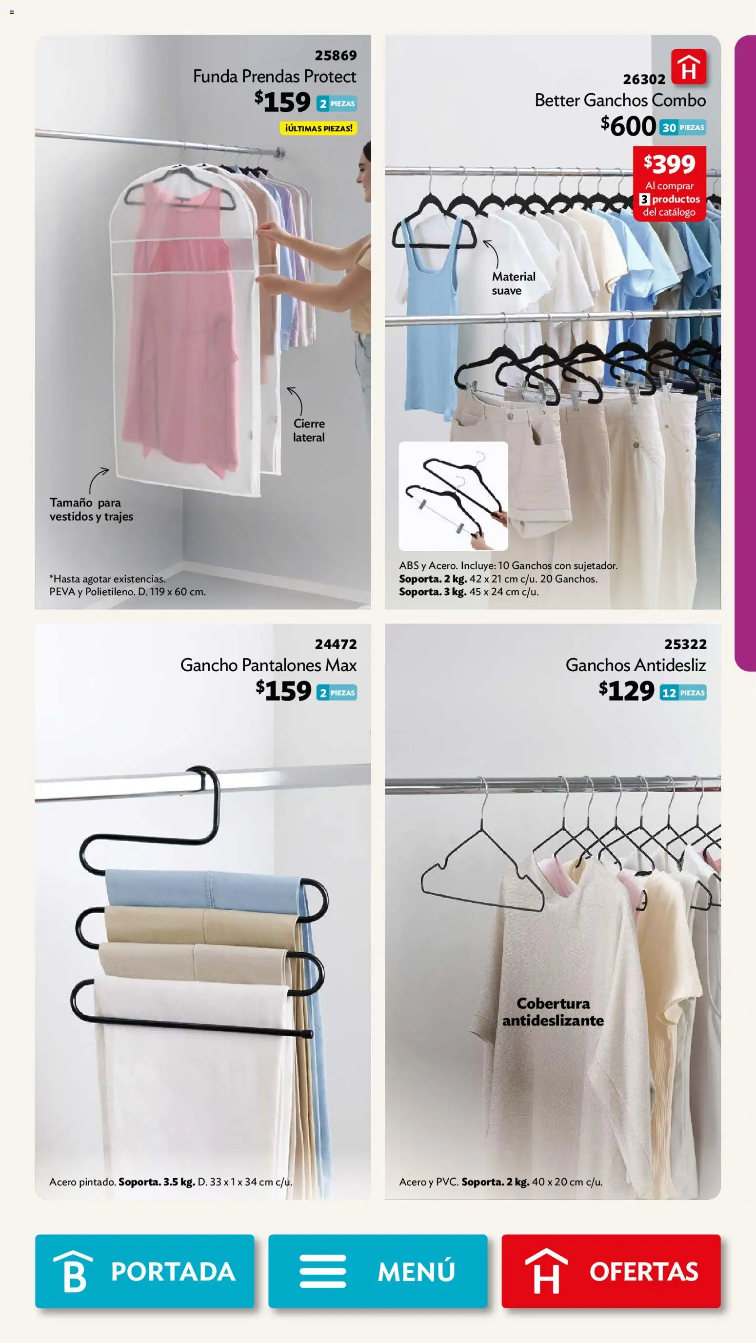 Nuevas ofertas de Betterware válidas en toda la República Mexicana desde el 29/06/2026. ¡Encuentra las mejores ofertas en Betterware campaña 7 2026! | Página: 35 | Productos: Pantalones, Funda