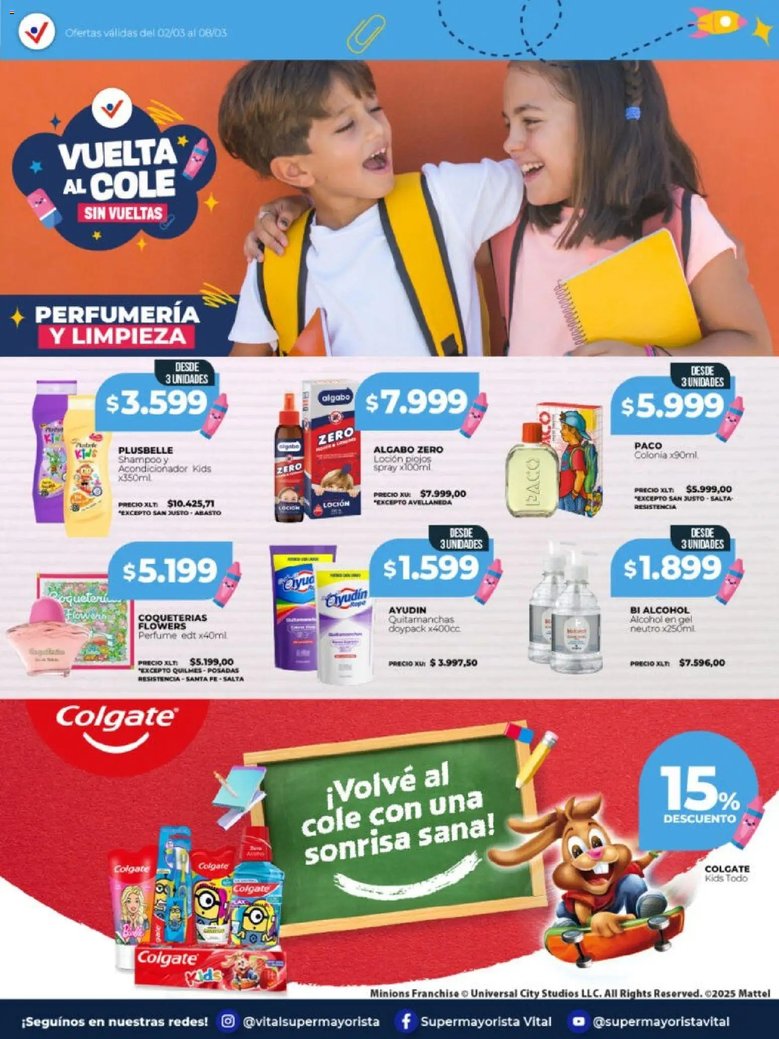 Vital - Vuelta al cole │ válido desde el 09.03.2026 | Página: 7 | Productos: Alcohol en gel, Perfume, Shampoo, Loción