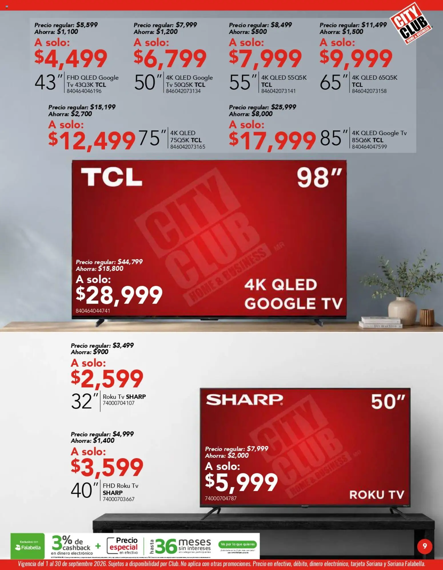 Nuevas ofertas de City Club válidas en toda la República Mexicana desde el 01/09/2026. ¡Encuentra las mejores ofertas en City Club catálogo! | Página: 9