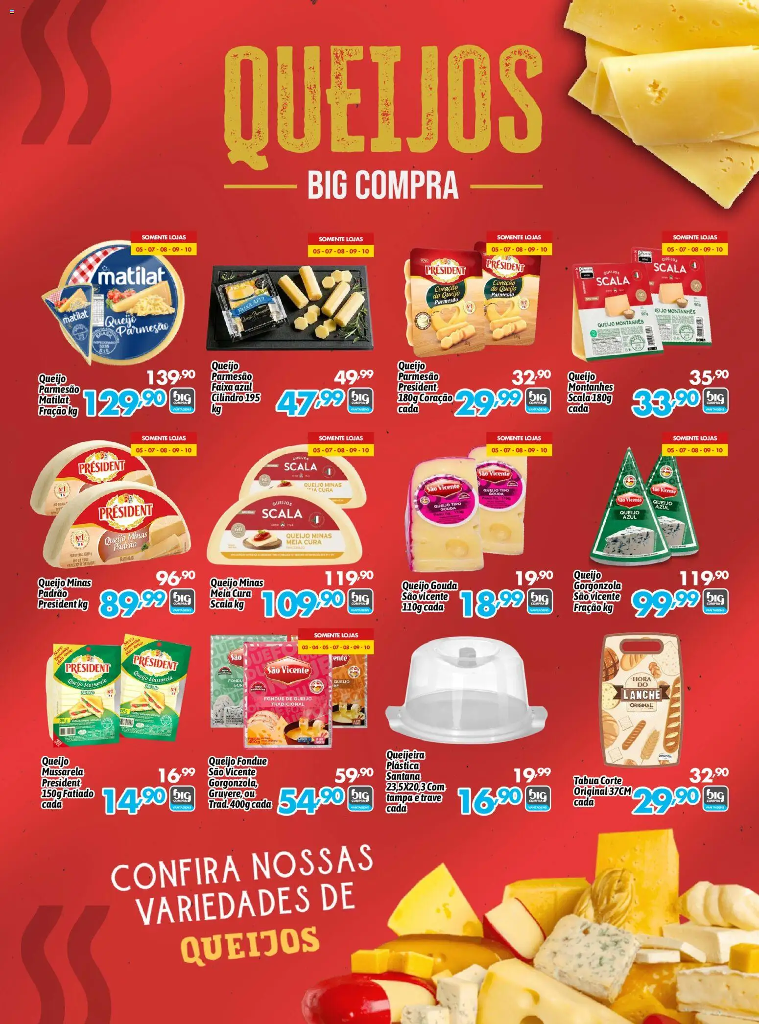 Big Compra Folheto - válido de 05.06.2026 | Página: 13 | Produtos: Parmesão, Queijo parmesão, Tábua, Mussarela