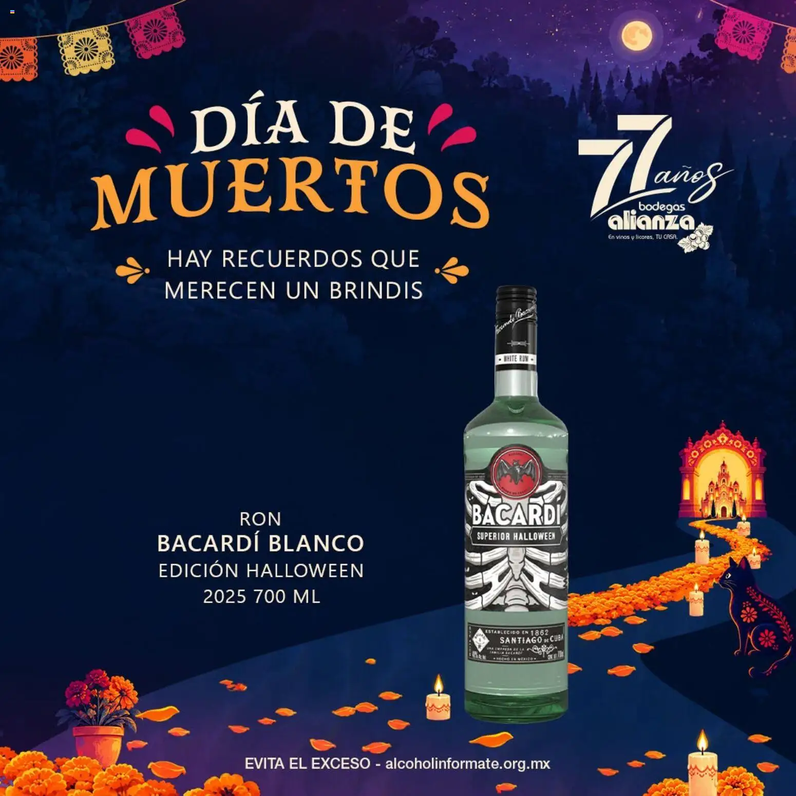 Nuevas ofertas de Bodegas Alianza válidas en toda la República Mexicana desde el 27/09/2026. ¡Encuentra las mejores ofertas en Bodegas Alianza catálogo Dia de Muertos! | Página: 3 | Productos: Bacardi