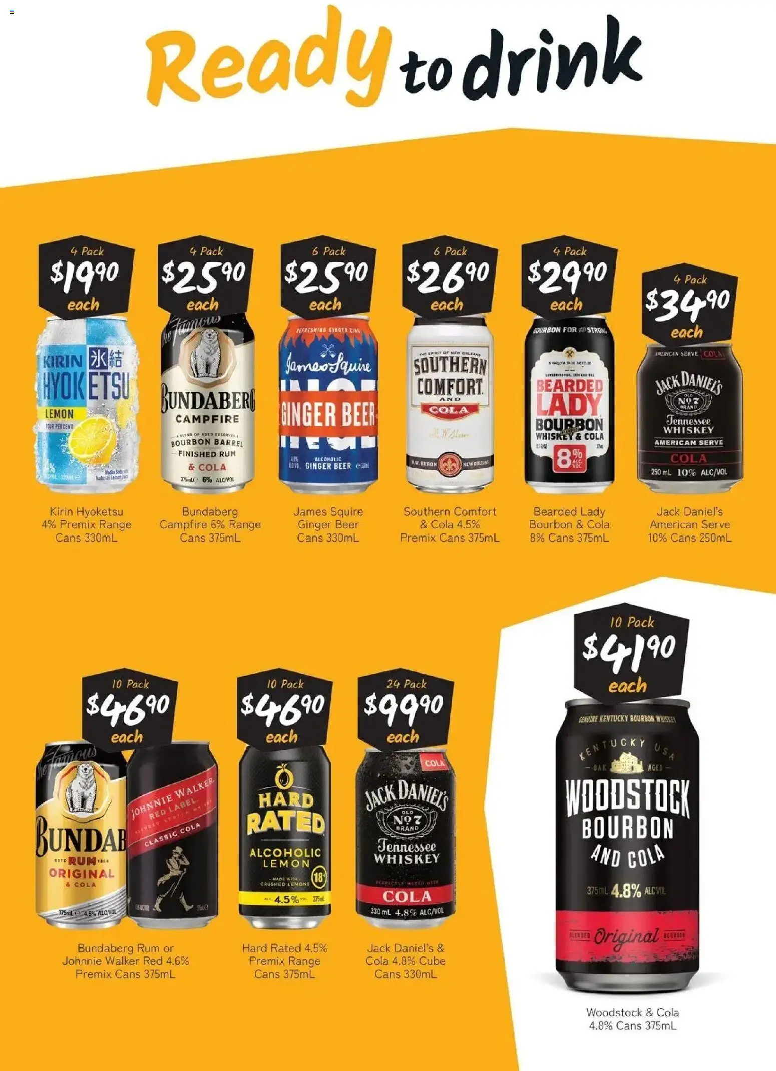 Cellarbrations catalogue - valid from 13/07/2026 | Page: 4 | Products: Ginger, Whiskey, Rum, Jack Daniel’s