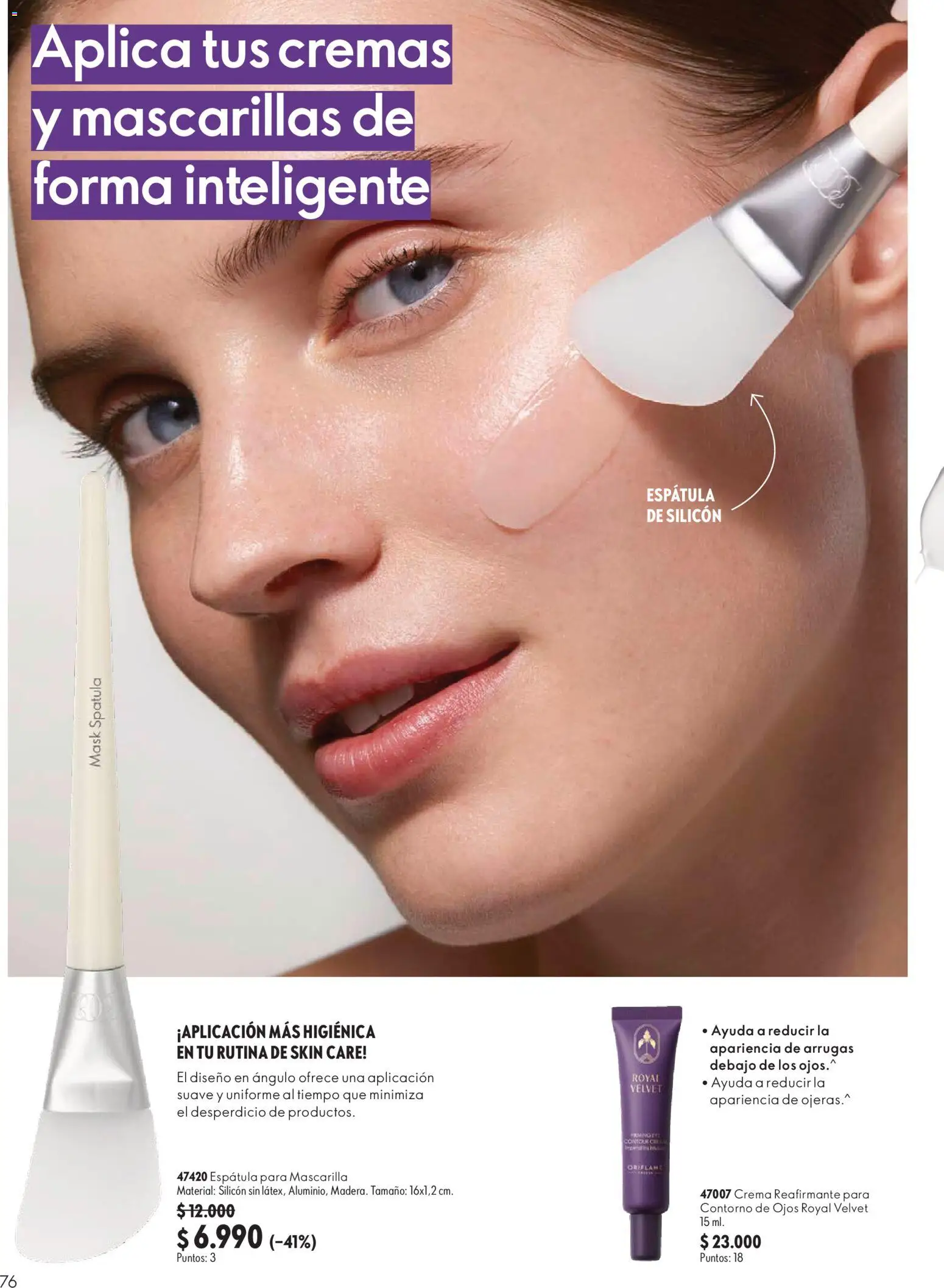 Oriflame Ofertas │ válido desde el 21.08.2026 | Página: 76 | Productos: Espatula, Mascarilla, Mascarillas, Crema