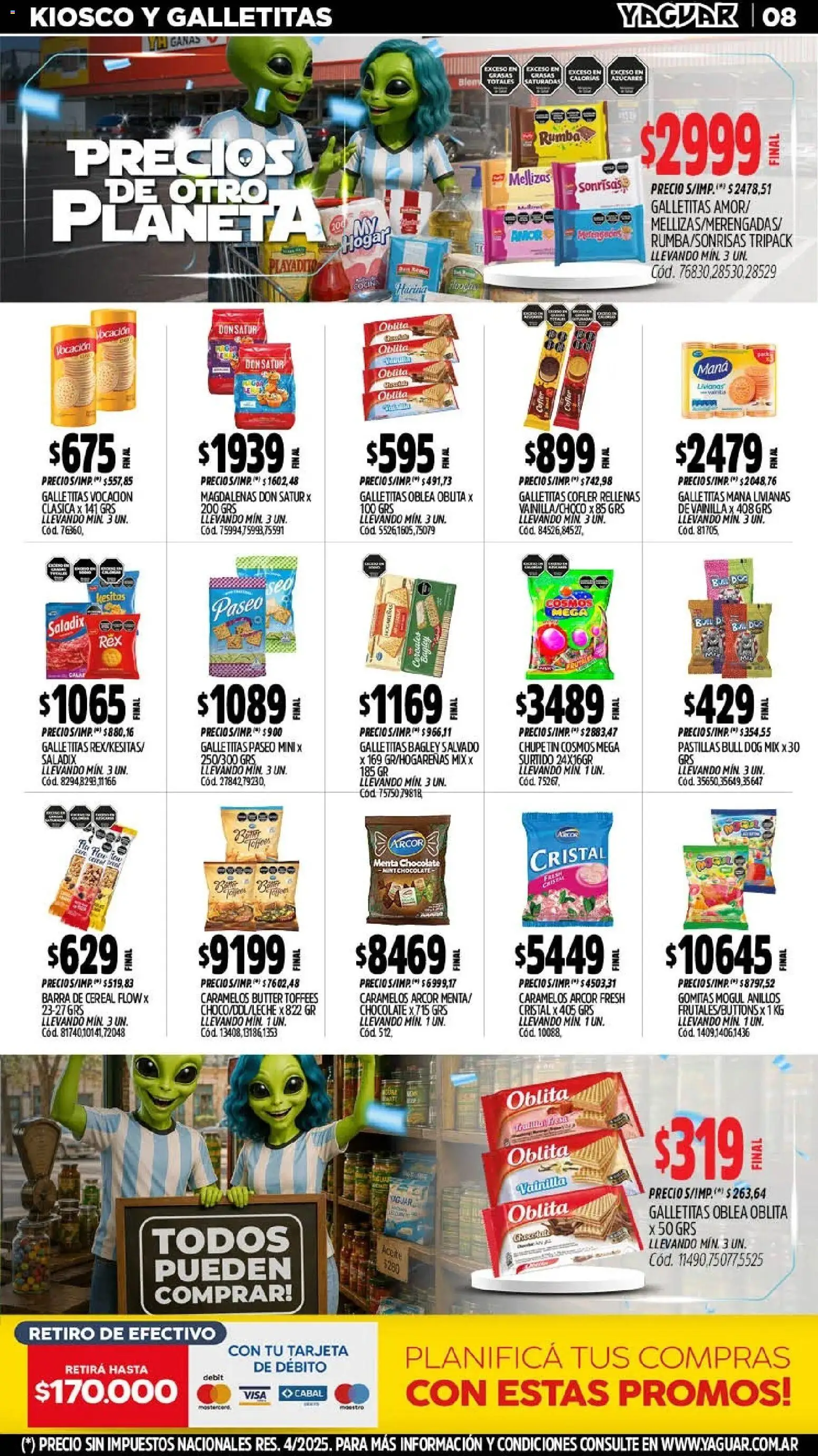Yaguar - Oferta Semanal Mar del Plata │ válido desde el 06/07/2026 | Página: 9 | Productos: Galletitas, Gomitas, Aceite, Chocolate