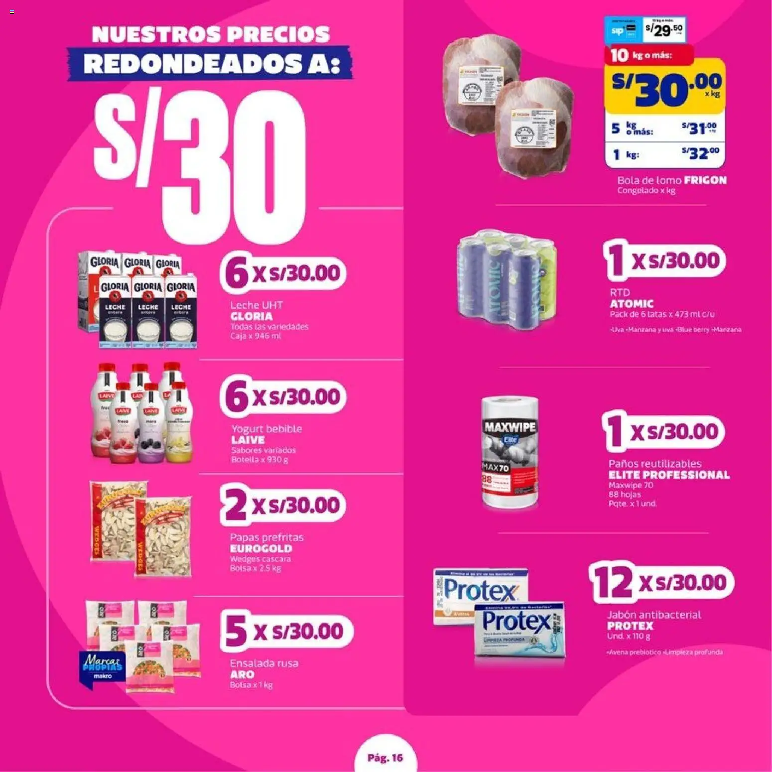 Catálogo Makro válido desde 27/08/2026 | Página: 16 | Productos: Yogurt, Cáscara, Ensalada, Bolsa