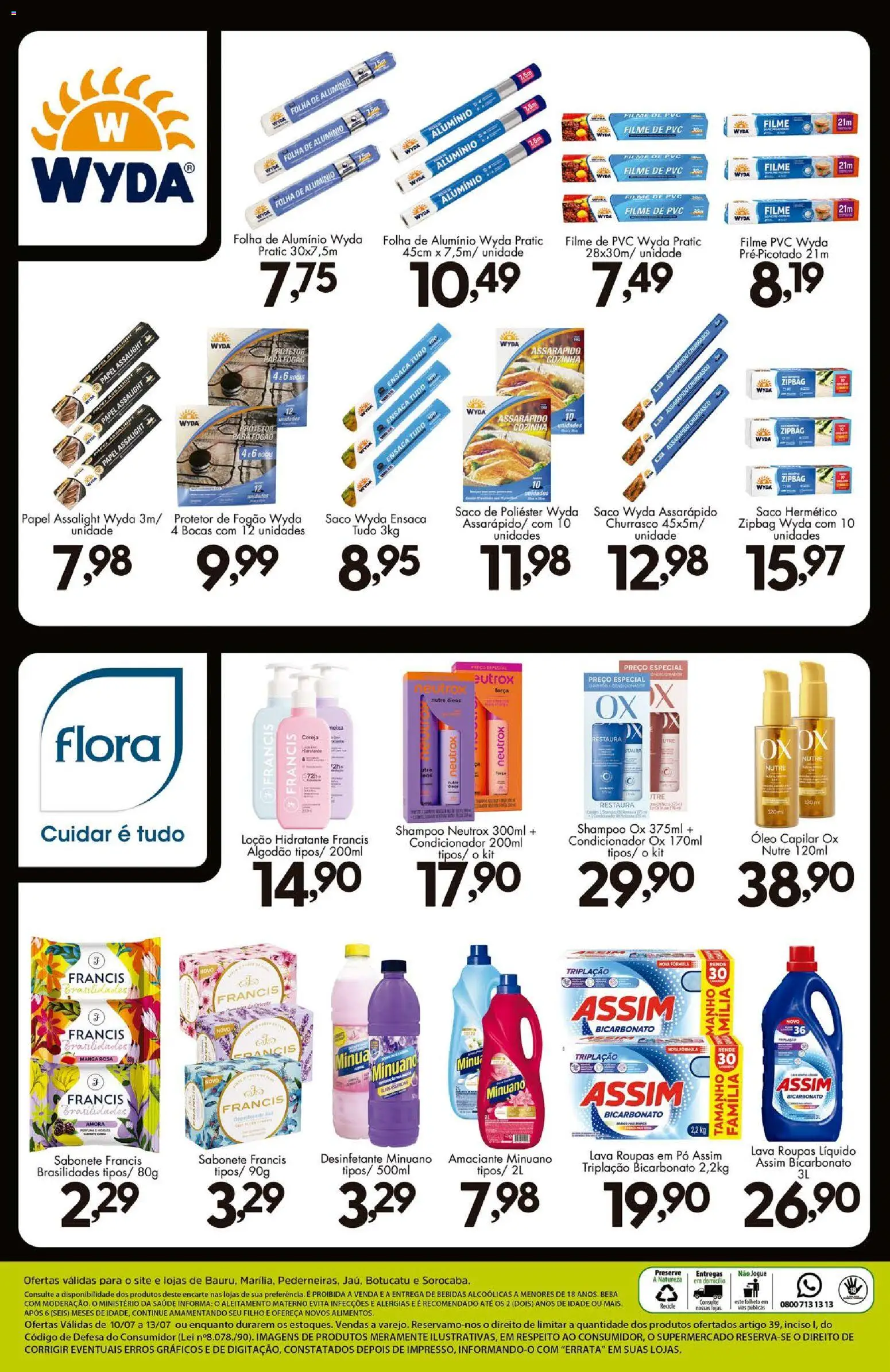 Confiança Folheto - válido de 10/07/2026 | Página: 9 | Produtos: Fogão, Pó, Algodão, Amaciante
