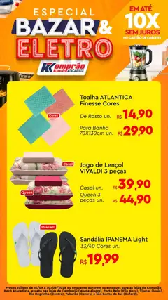 Komprao Atacadista ofertas Bazar & Eletro - Pré-Visualização do folheto da loja Komprao Atacadista, válido de 16/09/2026 | Página: 4 | Produtos: Lençol