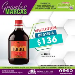 Vista previa de Bodegas Alianza catálogo Grandes Marcas, nuevo folleto de la tienda, válido en México a partir del 19/10/2026