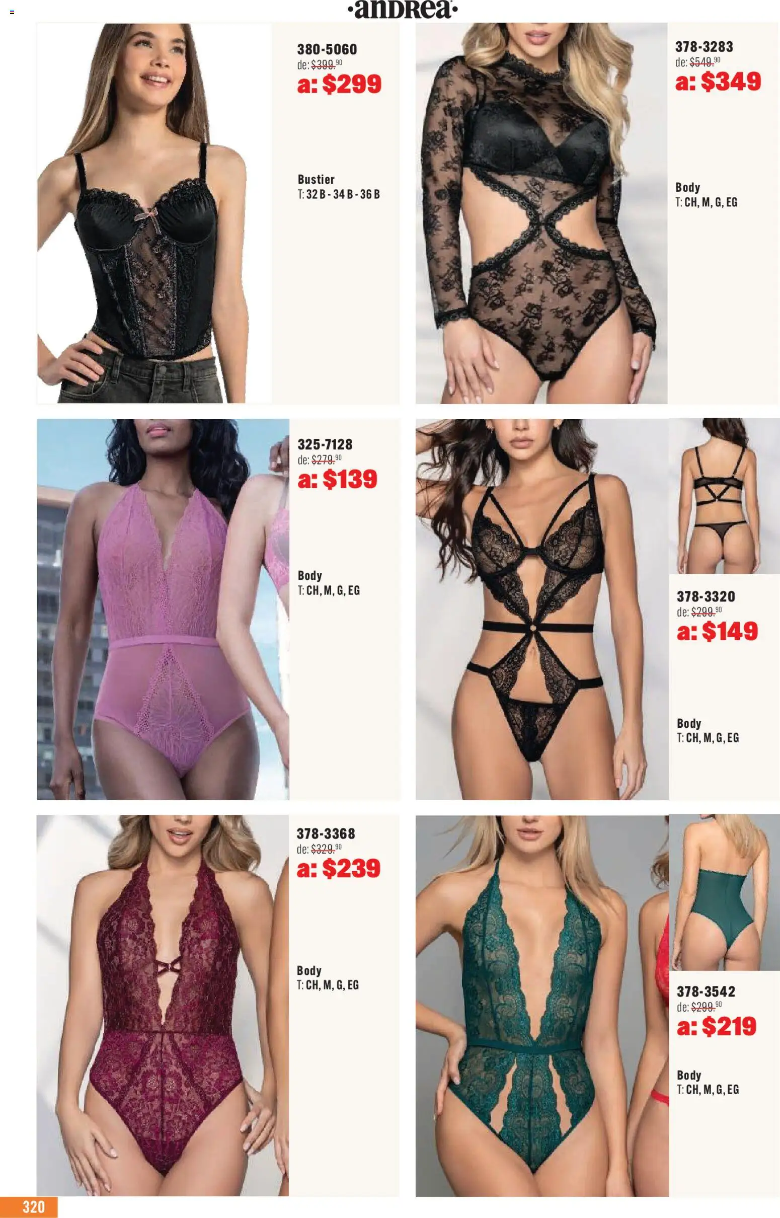 Nuevas ofertas de Andrea válidas en toda la República Mexicana desde el 03.05.2026. ¡Encuentra las mejores ofertas en Andrea catálogo Outlet! | Página: 320 | Productos: Body