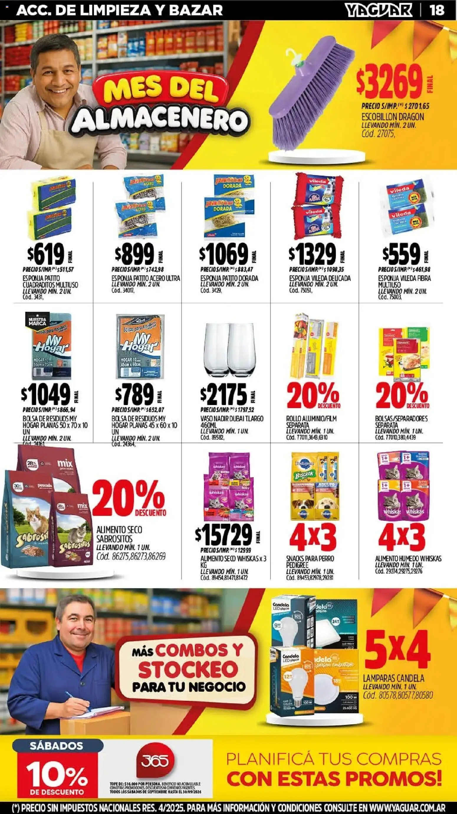Yaguar - Oferta Semanal San Juan │ válido desde el 21/09/2026 | Página: 18 | Productos: Bolsa, Esponja, Lámparas, Snacks