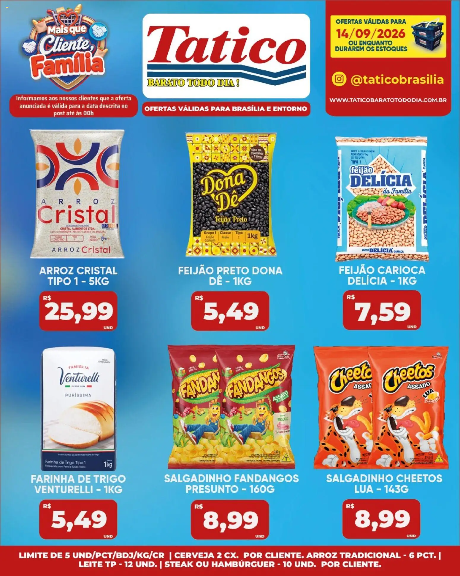 Tatico Folheto - válido de 14/09/2026 | Página: 15 | Produtos: Steak, Farinha de trigo, Presunto, Alimentos
