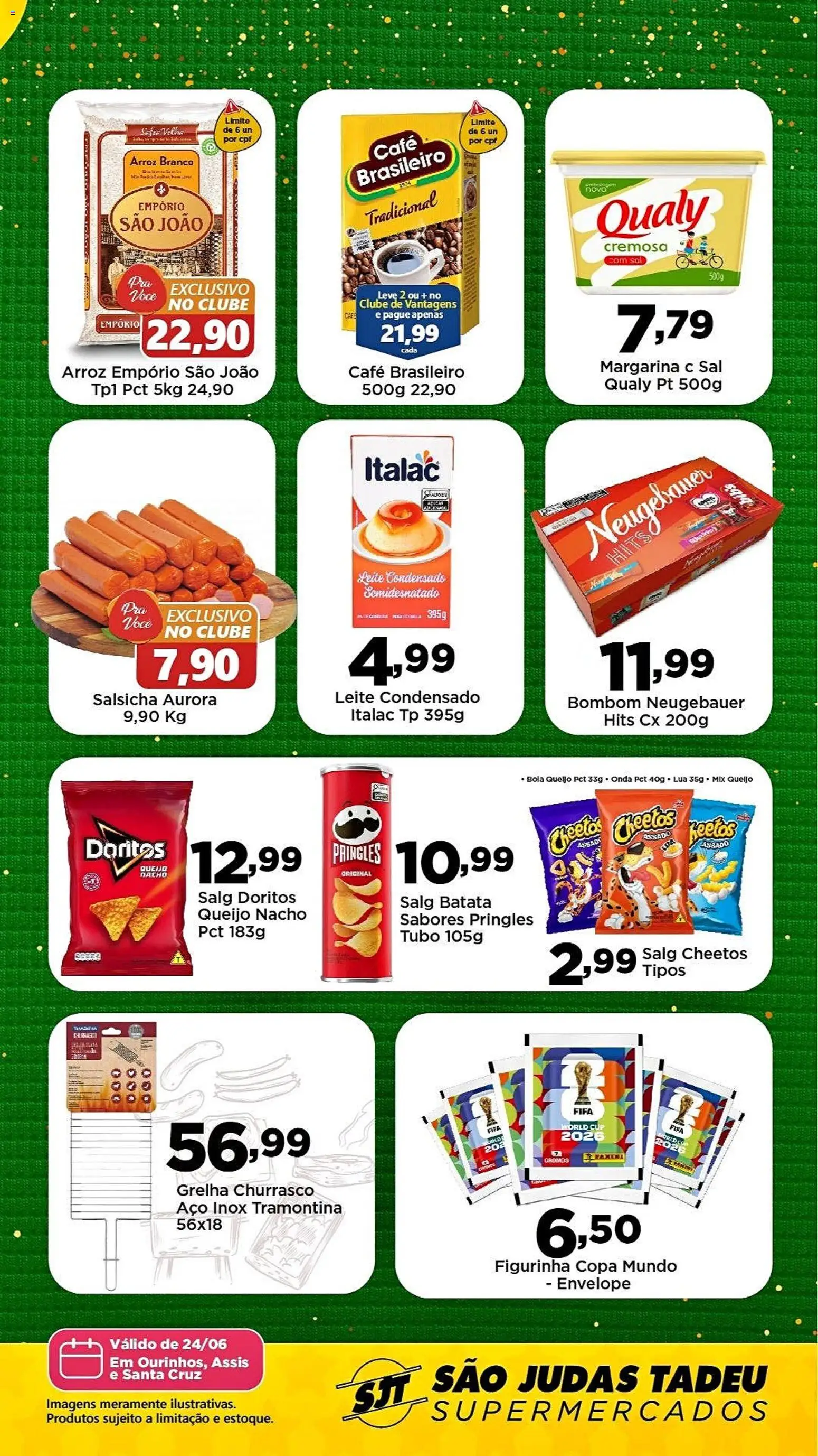 São Judas Tadeu Folheto - válido de 24/06/2026 | Página: 2 | Produtos: Leite, Arroz, Bombom, Margarina
