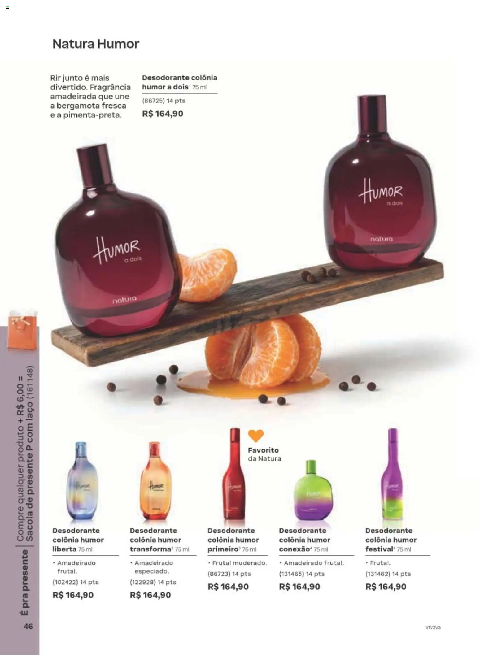 Natura Folheto - válido de 29/06/2026 | Página: 46 | Produtos: Bergamota, Fragrância, Desodorante