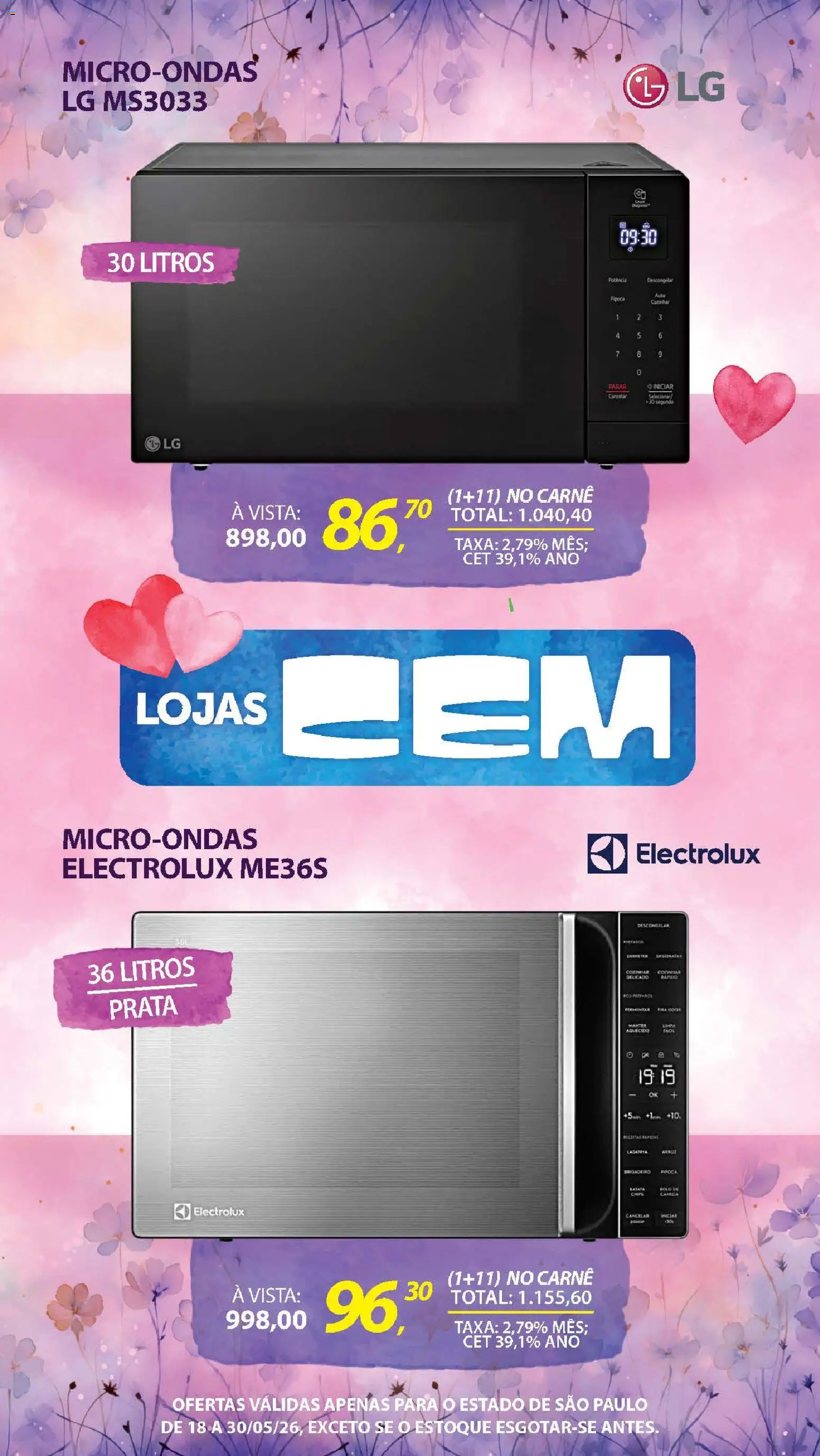 Lojas Cem - Ofertas atuais de 18/05/2026 ? Não perca as melhores promoções! | Brasil