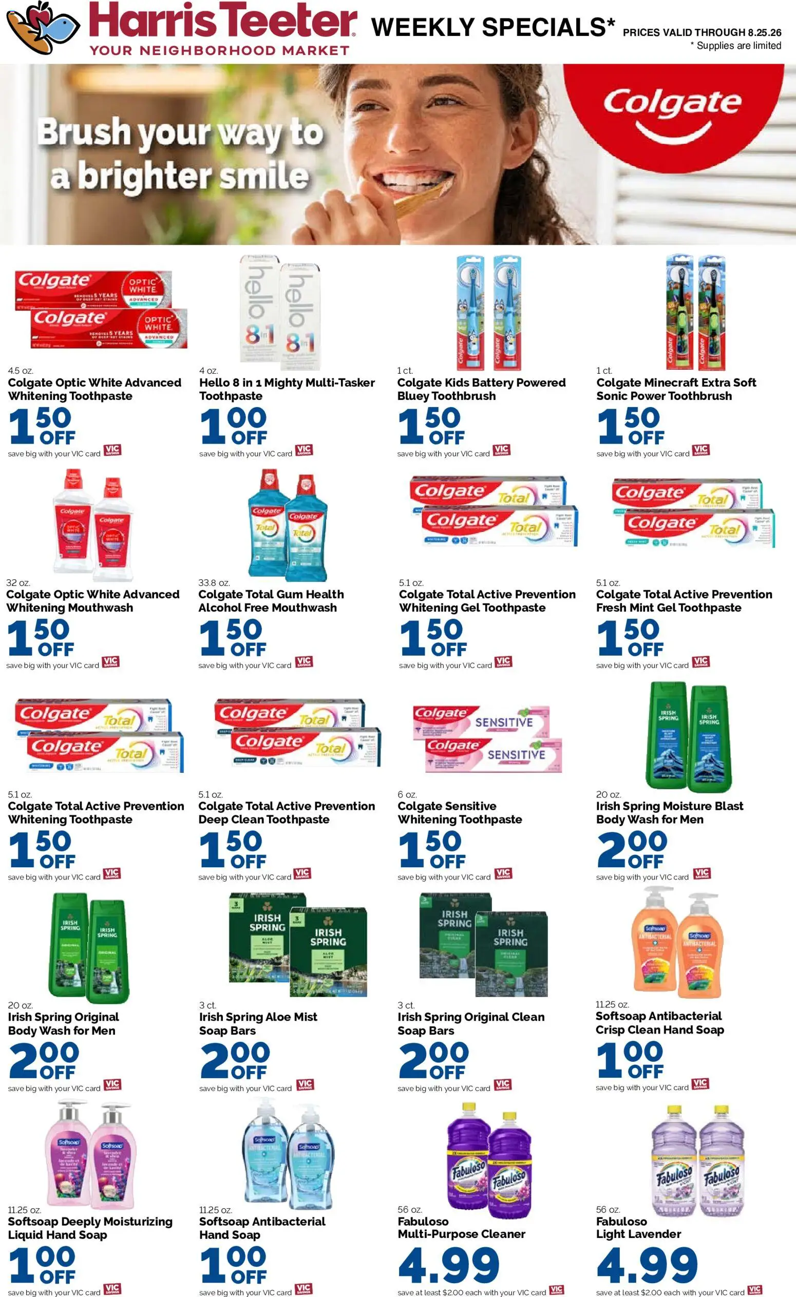 Harris Teeter Weekly Ad - valid from 08/19/2026 | Page: 15 | Products: Battery, Soap, Mouthwash, Body Wash