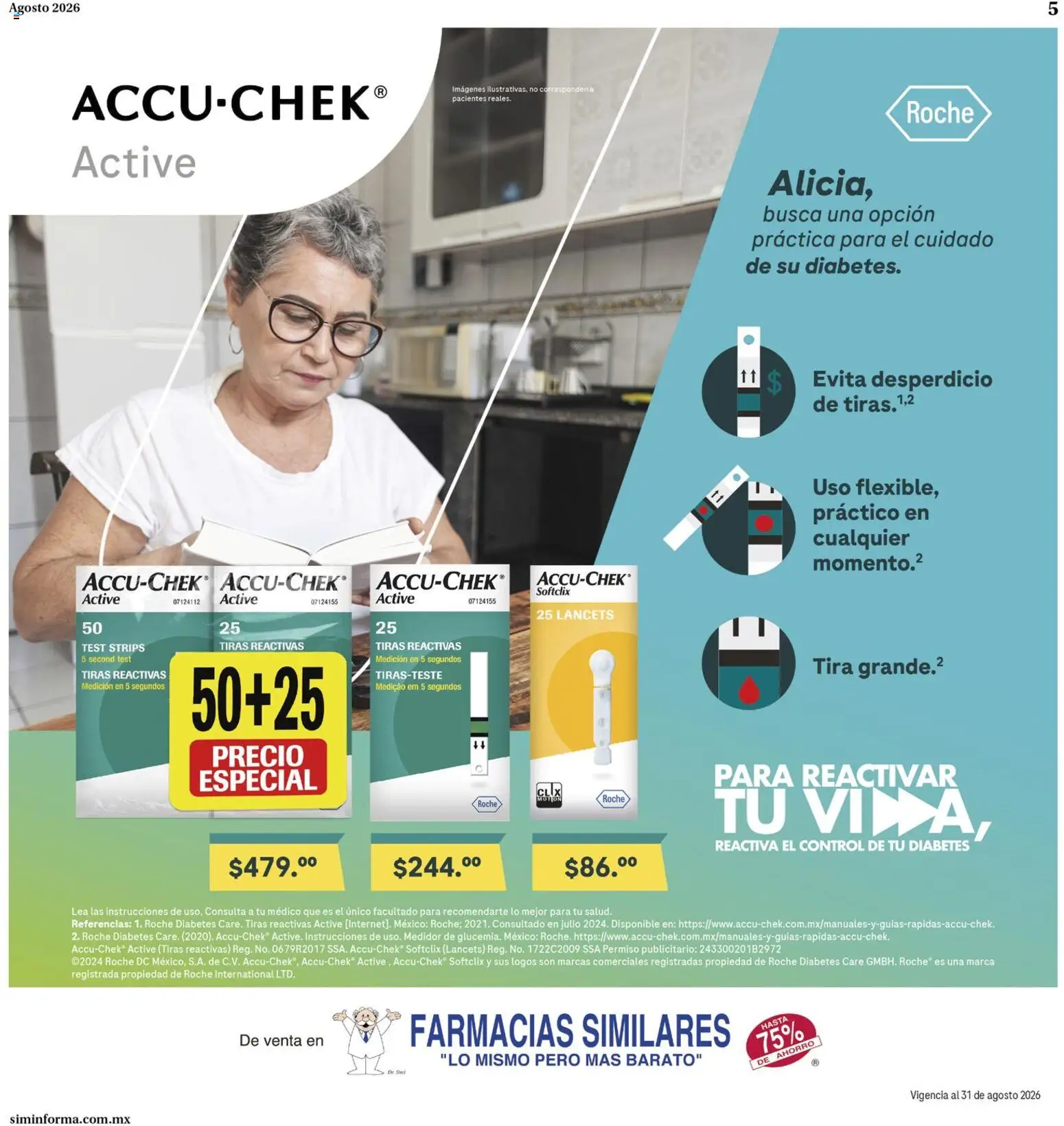 Nuevas ofertas de Farmacias Similares válidas en toda la República Mexicana desde el 01/08/2026. ¡Encuentra las mejores ofertas en Farmacias Similares catálogo! | Página: 5