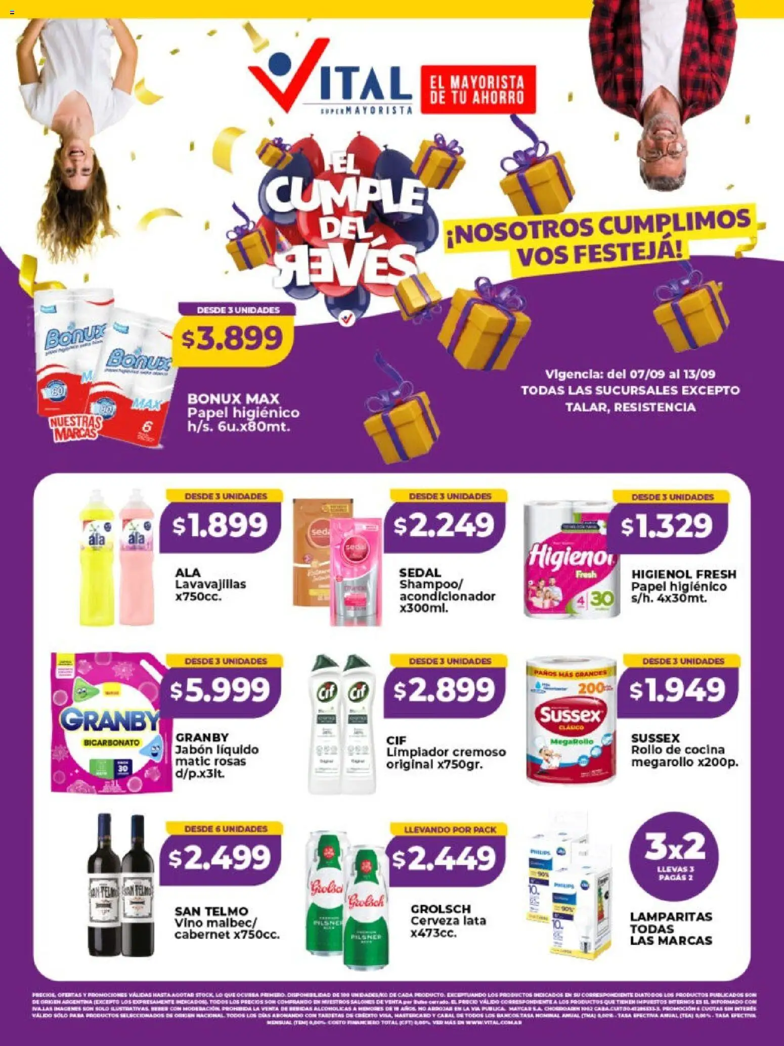 Vital - Especial cumpleaños Vital │ válido desde el 07/09/2026 | Página: 2 | Productos: Bolsa, Jabón líquido, Cerveza, Limpiador