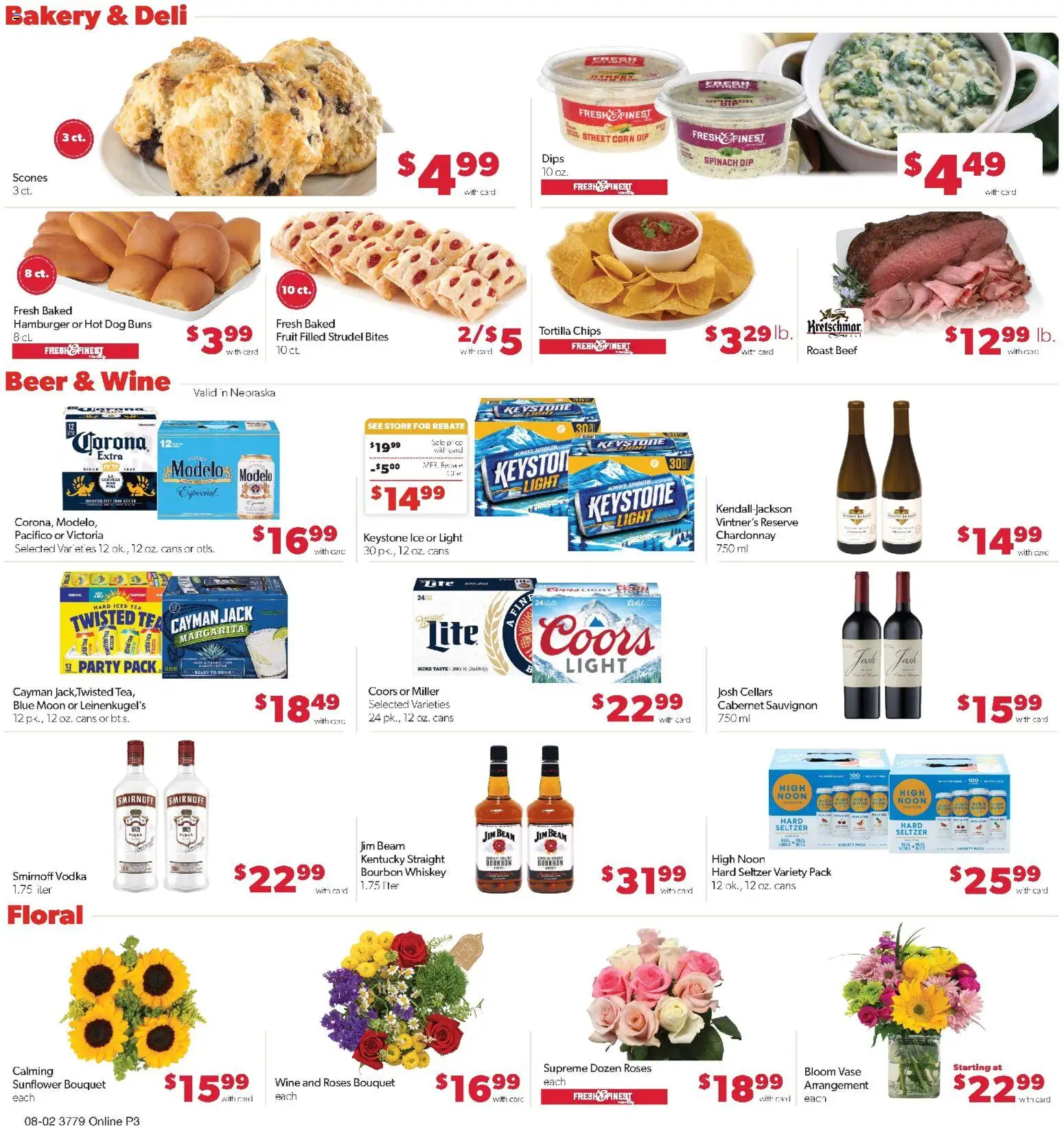Family Fare Weekly Ad - NE - valid from 08/02/2026 | Page: 7 | Products: Bakery, Wine, Ice, Iced tea