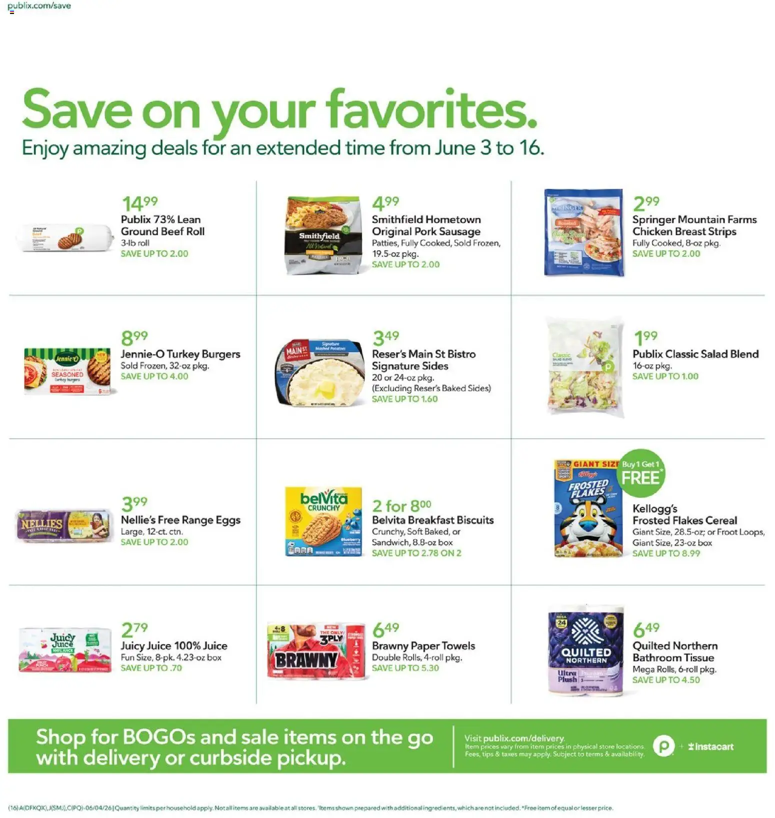 Publix Weekly Ad - valid from 10.06.2026 | Page: 21 | Products: Box, Beef, Flakes, Sausage