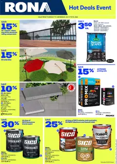 Preview of Rona weekly flyer from shop Rona valid from Jul 9, 2026