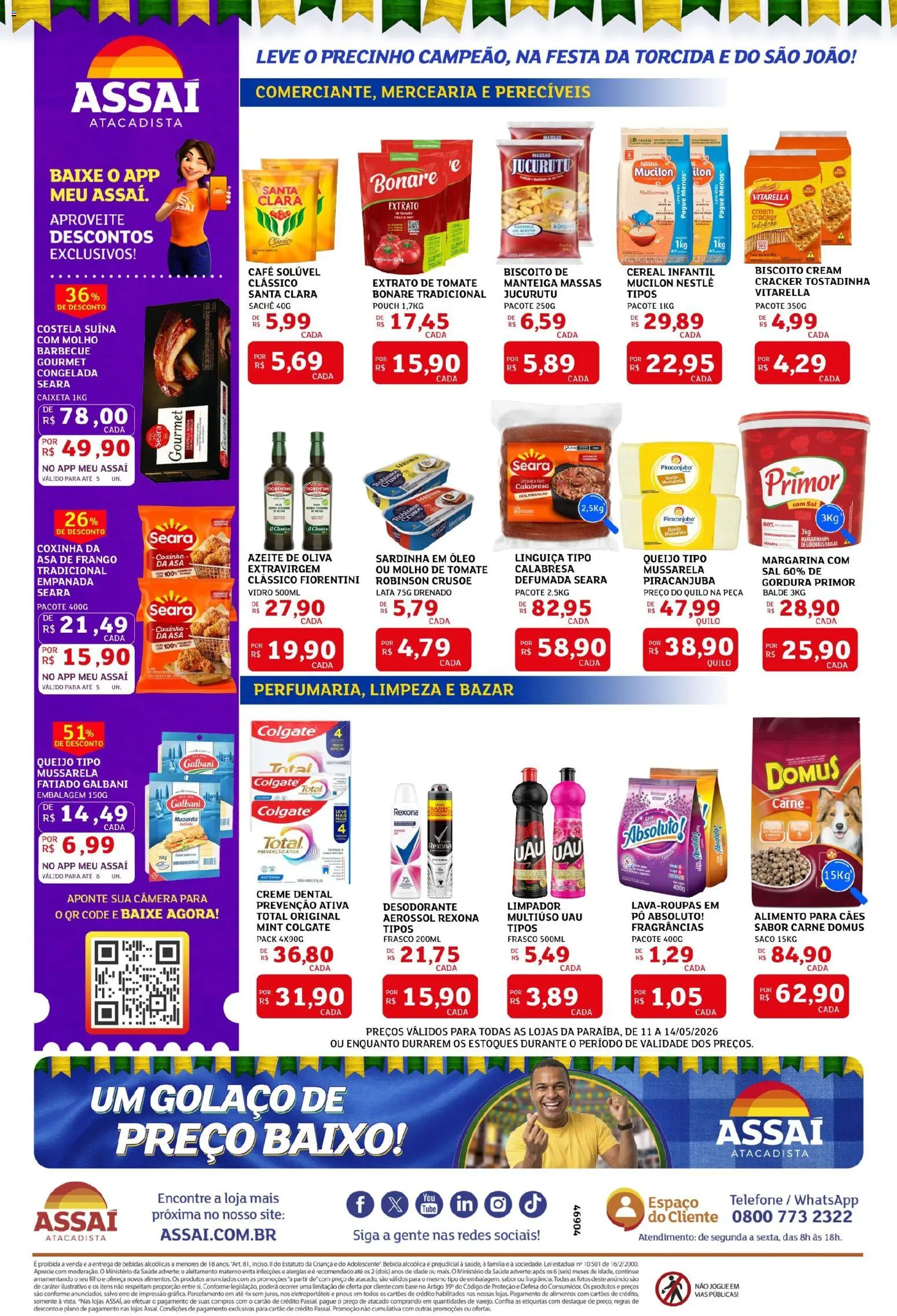 Assaí Atacadista Folheto - válido de 11.05.2026 | Página: 2 | Produtos: Asa de frango, Café, Baixo, Mussarela