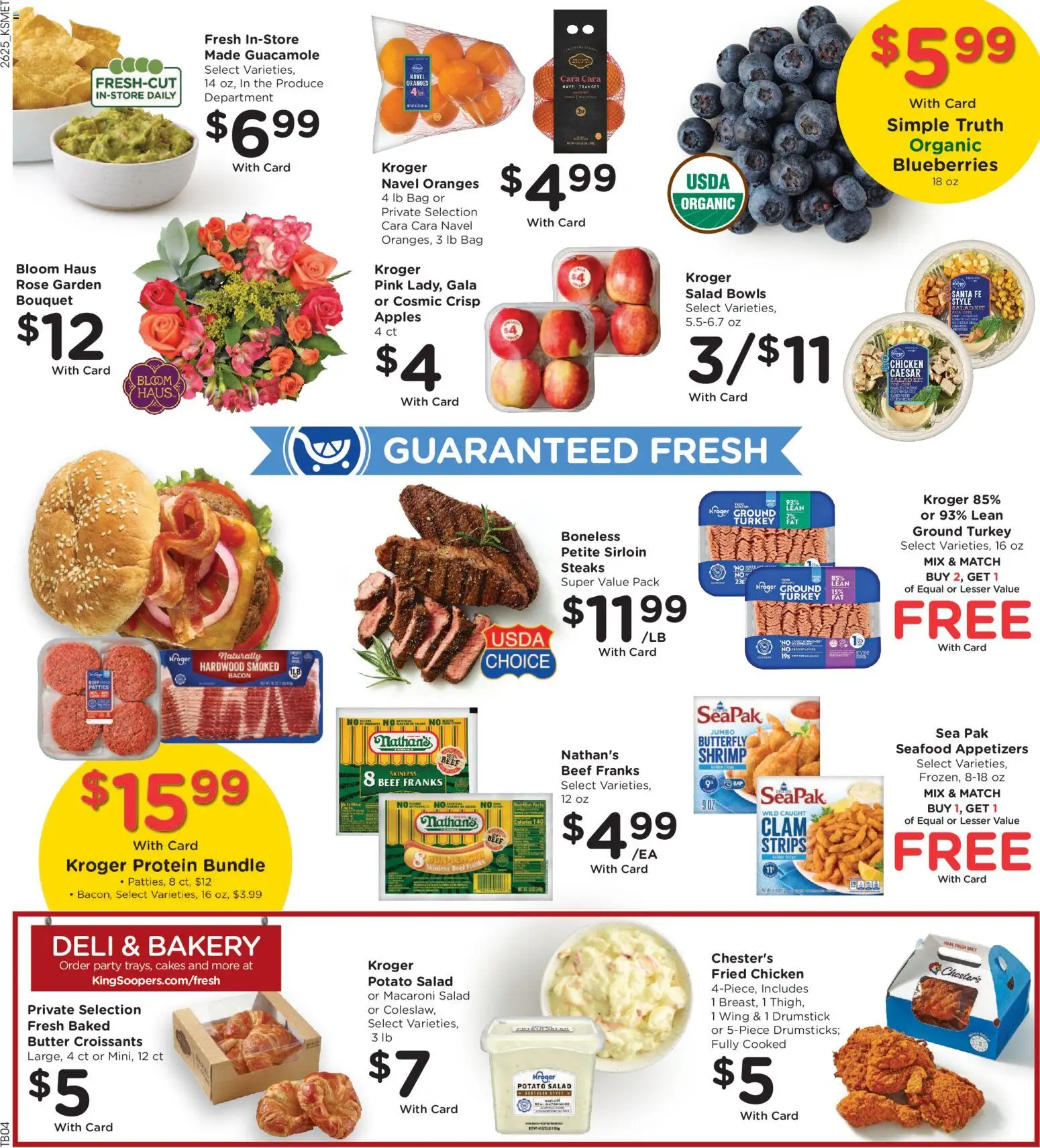 King Soopers Weekly Ad - valid from 07/22/2026 | Page: 13 | Products: Bakery, Beef, Seafood, Blueberries