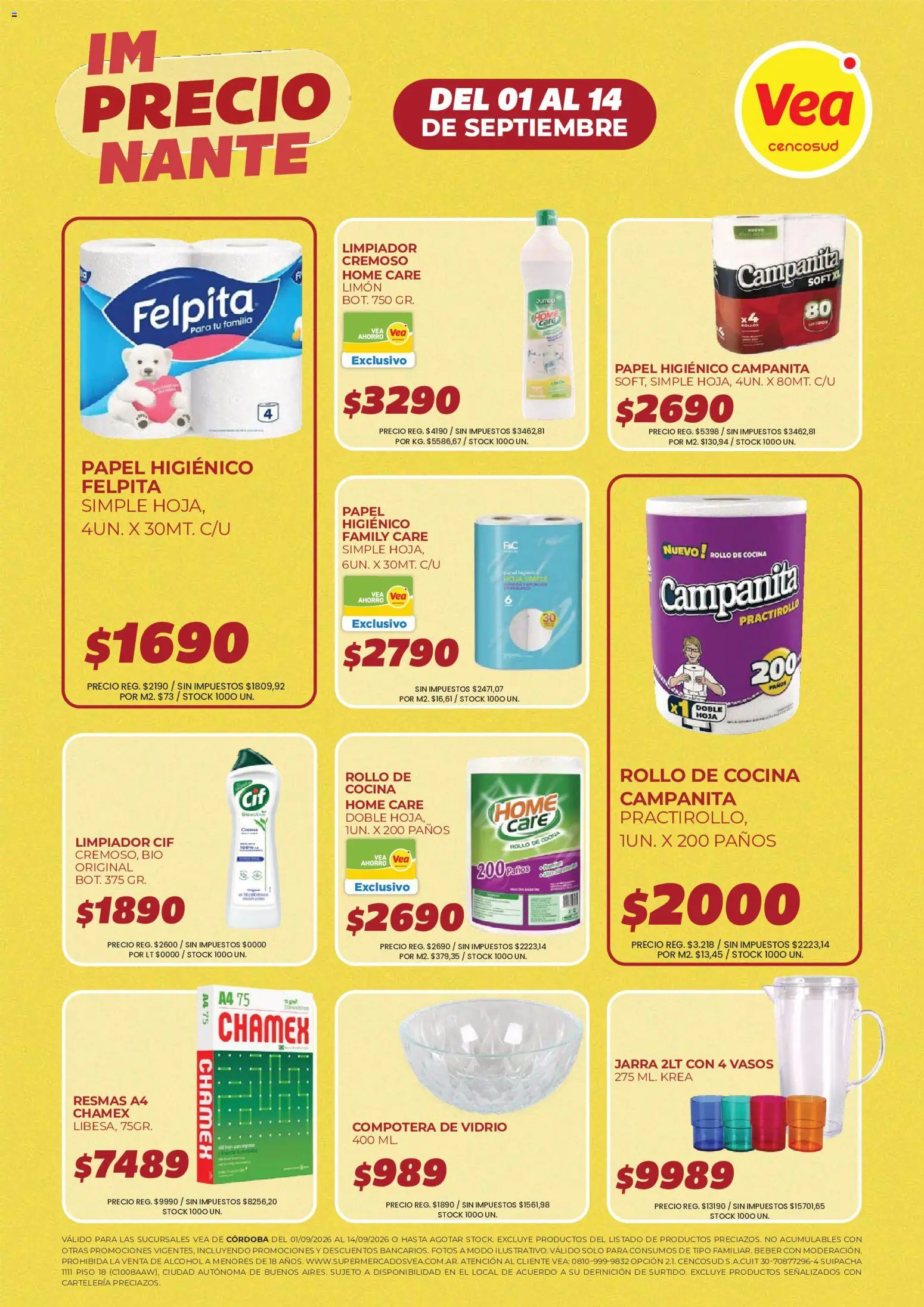 Vea - Folleto imPRECIOnante | Córdoba │ válido desde el 01/09/2026 | Página: 13 | Productos: Jarra, Pollos, Limón, Alcohol