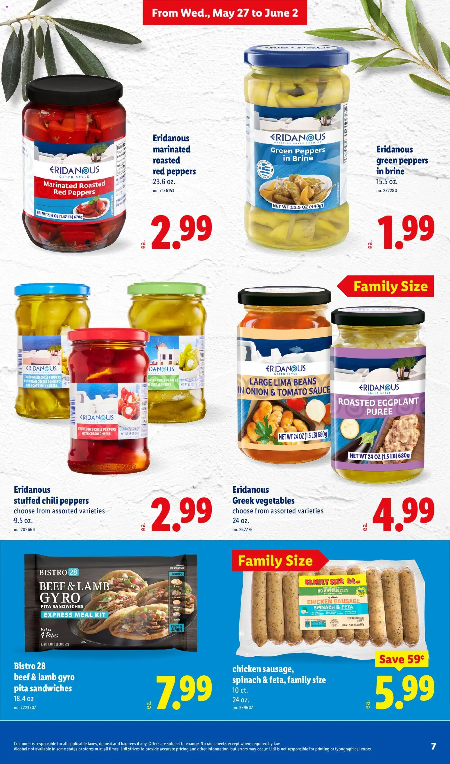Lidl Weekly Ad - valid from 27.05.2026 | Page: 7 | Products: Cream, Sauce, Sausage, Bag