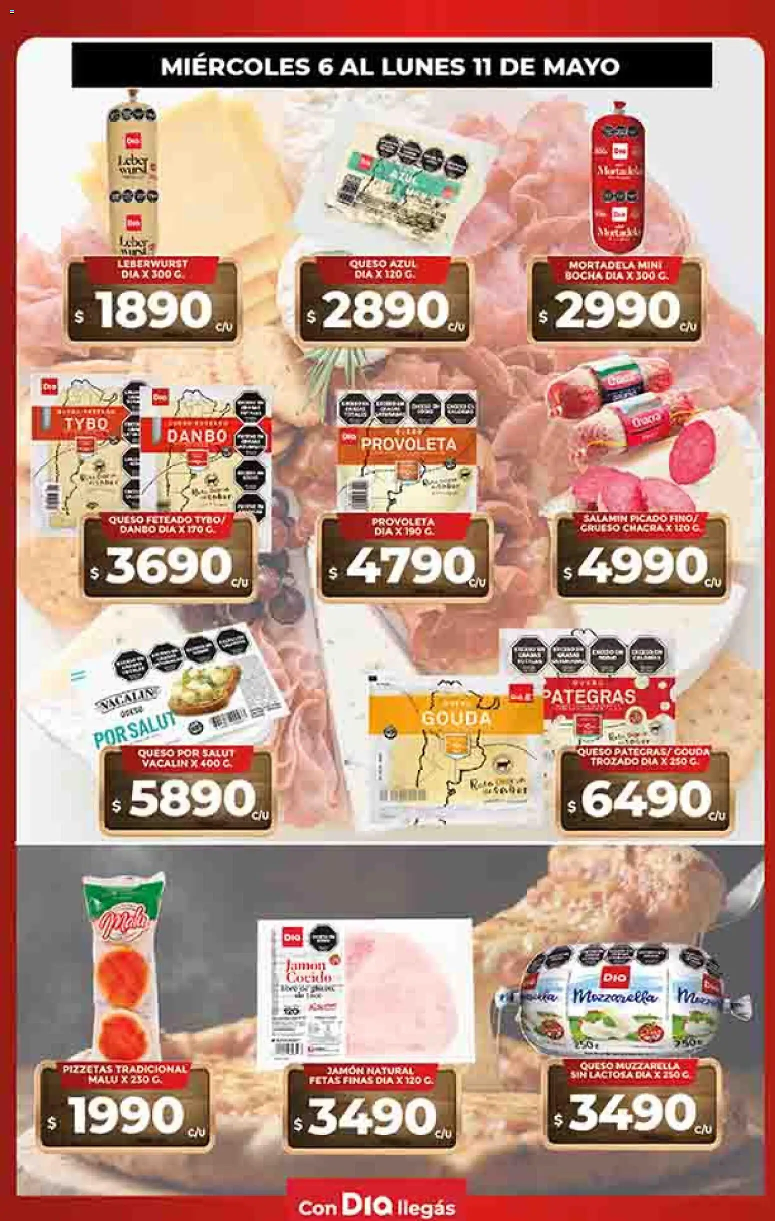 Dia - Ofertas - Excluye Salta y Jujuy │ válido desde el 06.05.2026 | Página: 18 | Productos: Jamón cocido, Muzzarella, Queso, Jamón