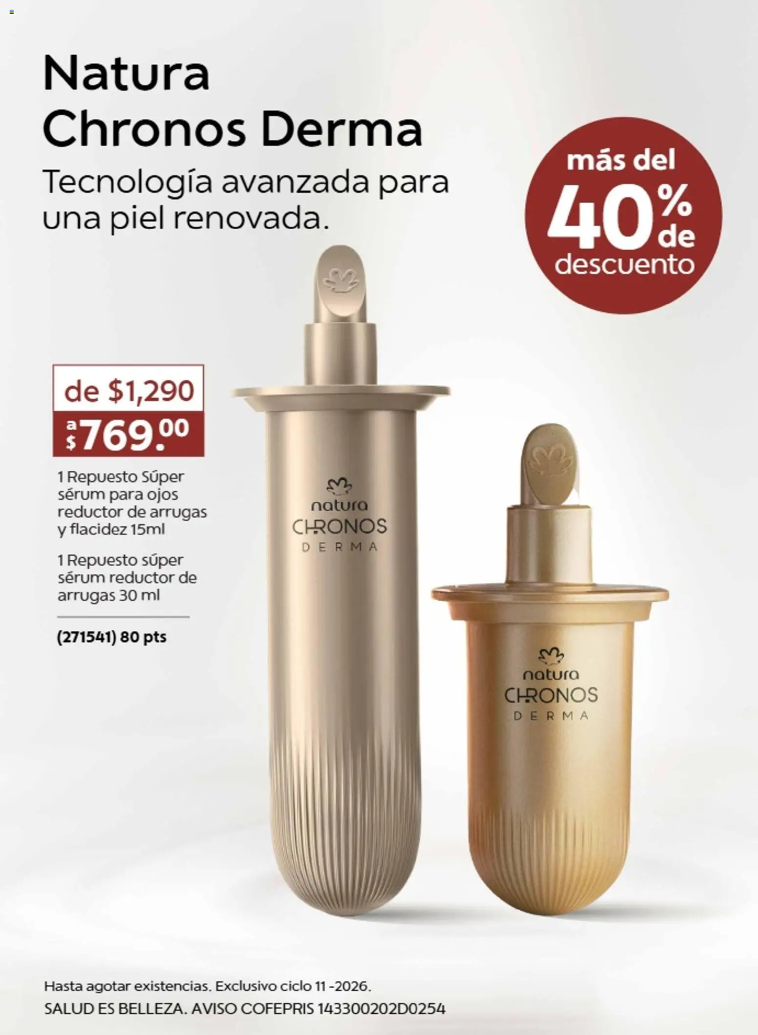 Nuevas ofertas de Natura válidas en toda la República Mexicana desde el 10/07/2026. ¡Encuentra las mejores ofertas en Natura promociones 11 2026! | Página: 7 | Productos: Serum