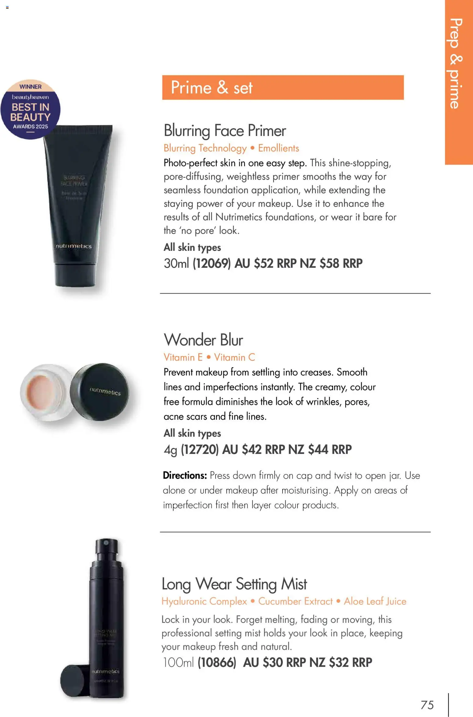 Nutrimetics catalogue - valid from 01/01/2026 | Page: 75 | Products: Acne, Cap, Face primer, Press
