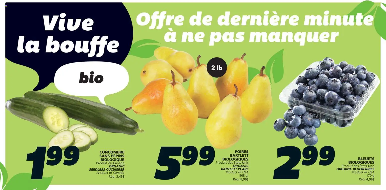 IGA flyer valid from Aug 13, 2026 | Page: 4 | Products: Blueberries, Cucumber, Pears
