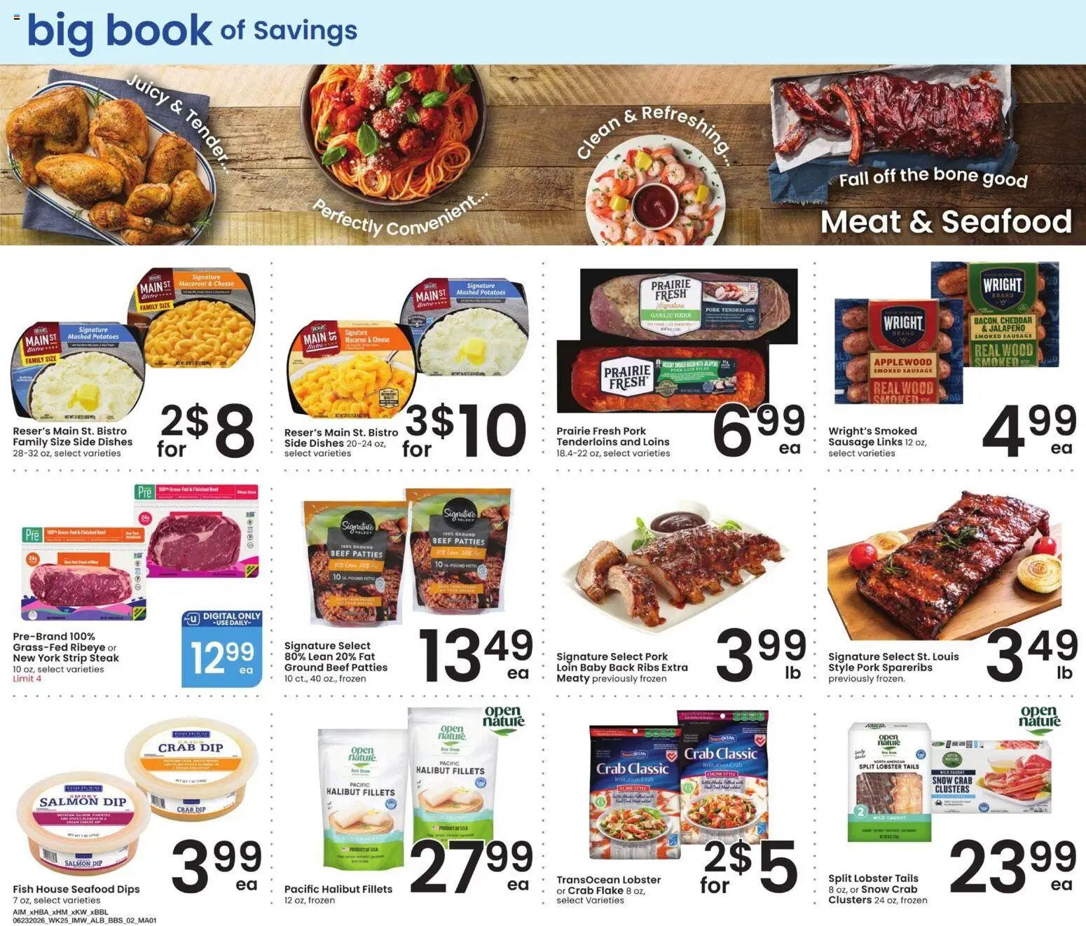 Albertsons Big Book of Savings - valid from 06/23/2026 | Page: 2 | Products: Cheese, Fish, Seafood, Garlic