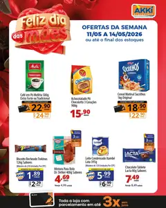 Akki Atacadista ofertas Semanal - Pré-Visualização do folheto da loja Akki Atacadista, válido de 11.05.2026 | Página: 4 | Produtos: Pó, Biscoito, Leite, Café