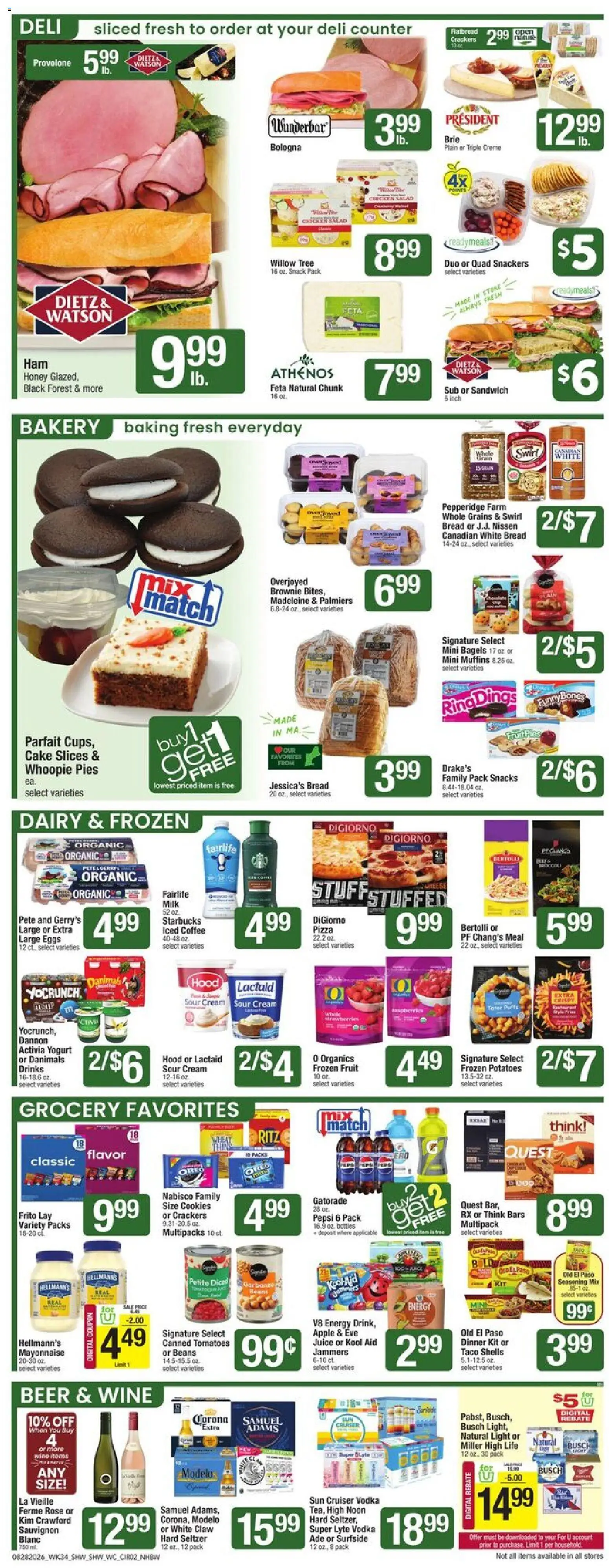 Shaw's Weekly Ad - NH - valid from 08/28/2026 | Page: 2 | Products: Pizza, Juice, Vodka, Beans