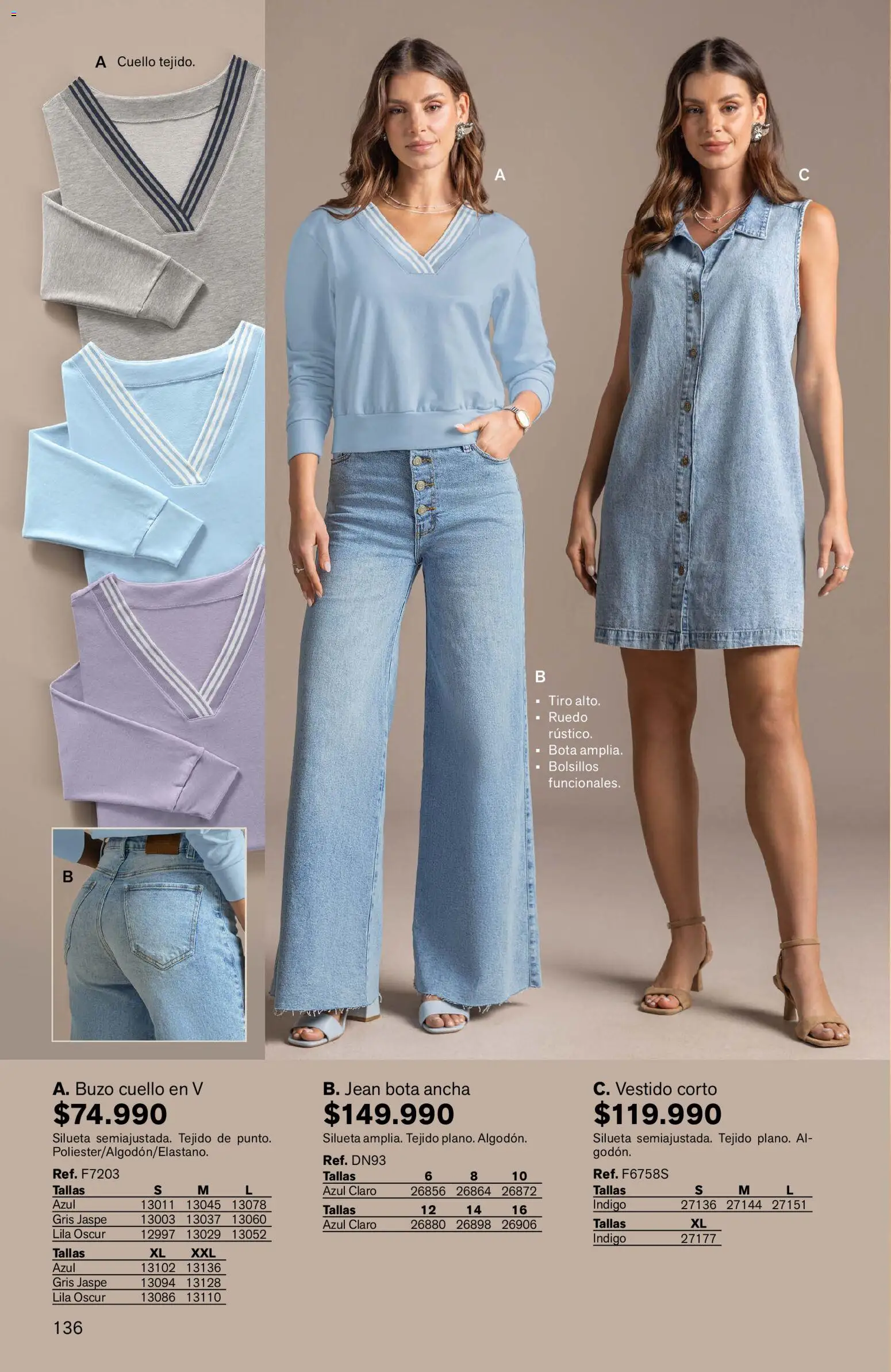Leonisa revista - valida desde el 01/10/2026 | Página: 136 | Productos: Bolsillos, Jean, Vestido, Cuello
