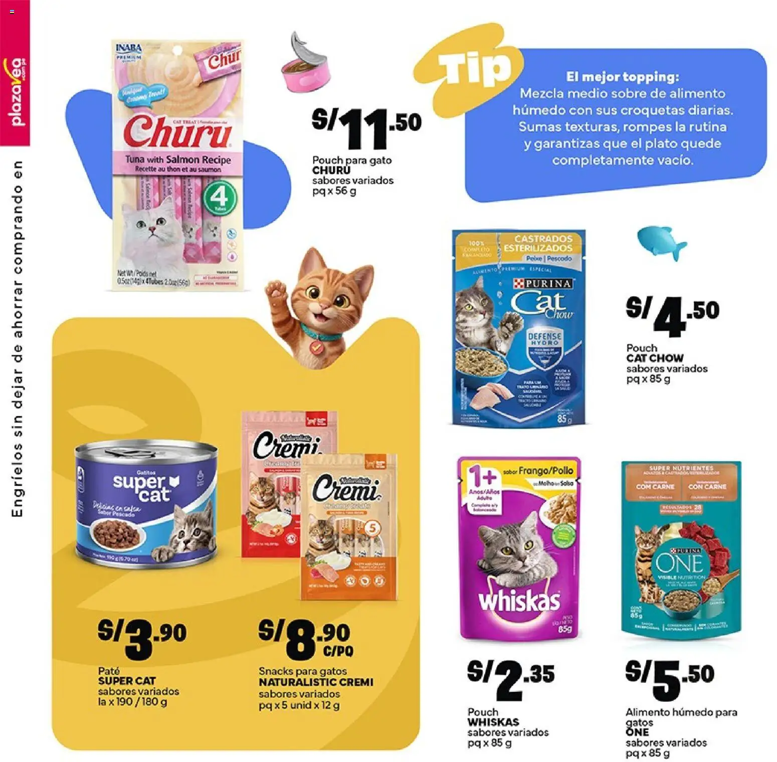 Catálogo Plaza Vea válido desde 01/09/2026 | Página: 14 | Productos: Croquetas, Carne, Pescado, Salmón