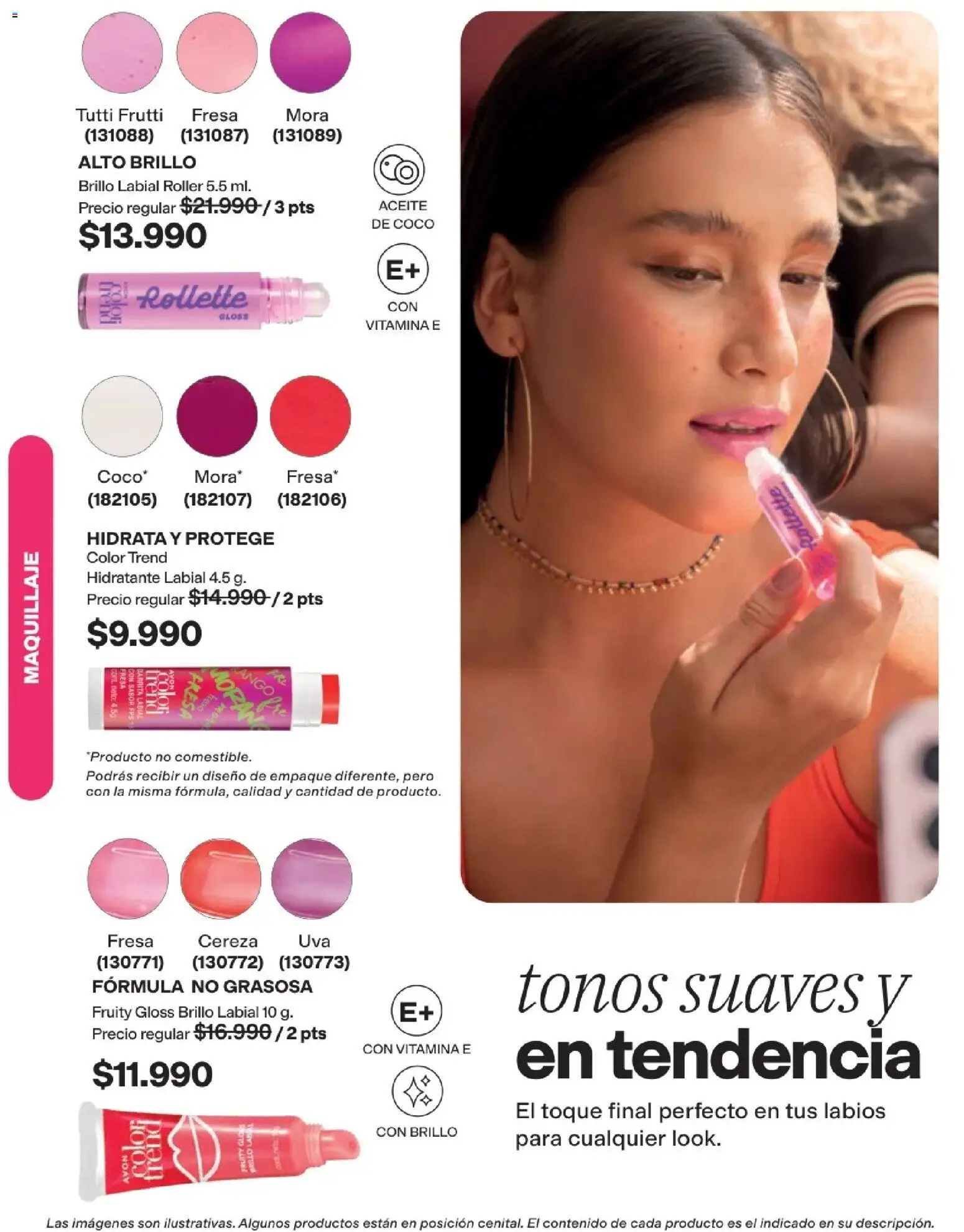 Avon revista - valida desde el 15/07/2026 | Página: 43 | Productos: Fresa, Brillo, Coco, Mora