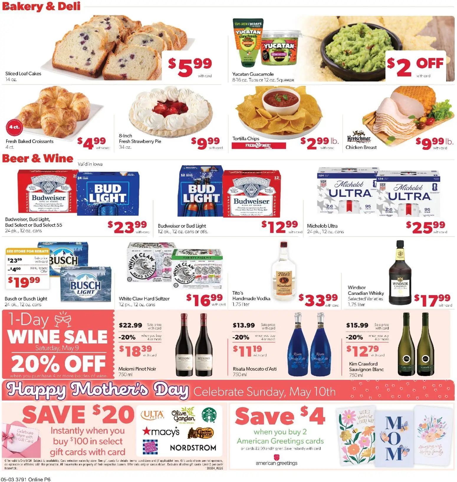 Family Fare Weekly Ad - IA - valid from 03.05.2026 | Page: 9 | Products: Bakery, Beer, Chips, Croissants