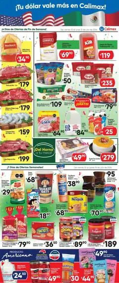 Vista previa de Calimax folleto Mexicali y SLRC, nuevo folleto de la tienda, válido en México a partir del 10/07/2026 | Página: 2 | Productos: Milanesa, Leche, Pan, Res