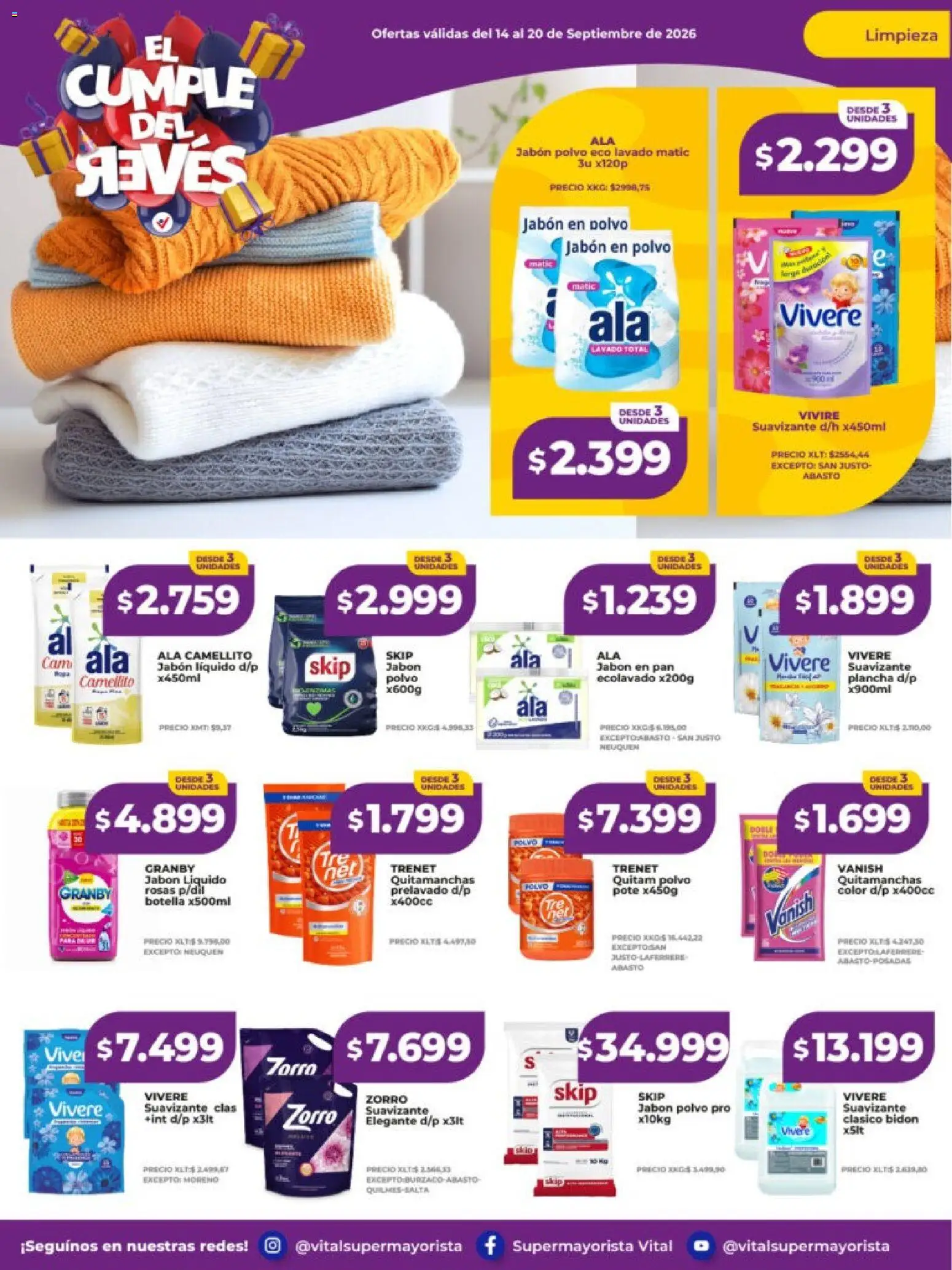 Vital - Ofertas │ válido desde el 14/09/2026 | Página: 11 | Productos: Polvo, Jabón líquido, Jabón, Plancha