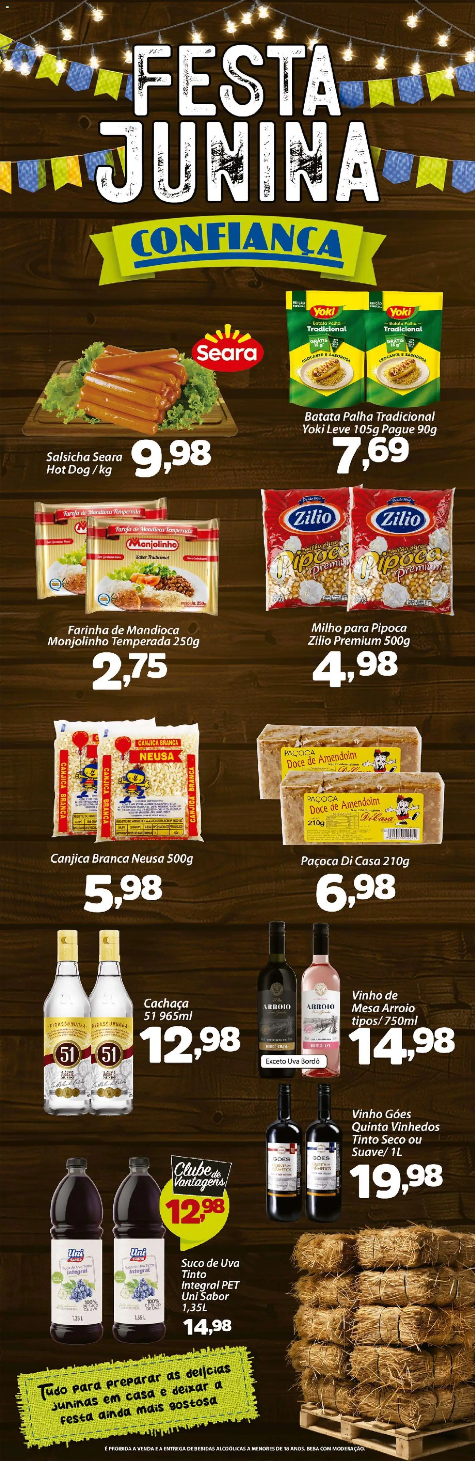 Confiança Folheto - válido de 16.06.2026 | Página: 5 | Produtos: Amendoim, Farinha de mandioca, Mesa, Vinho