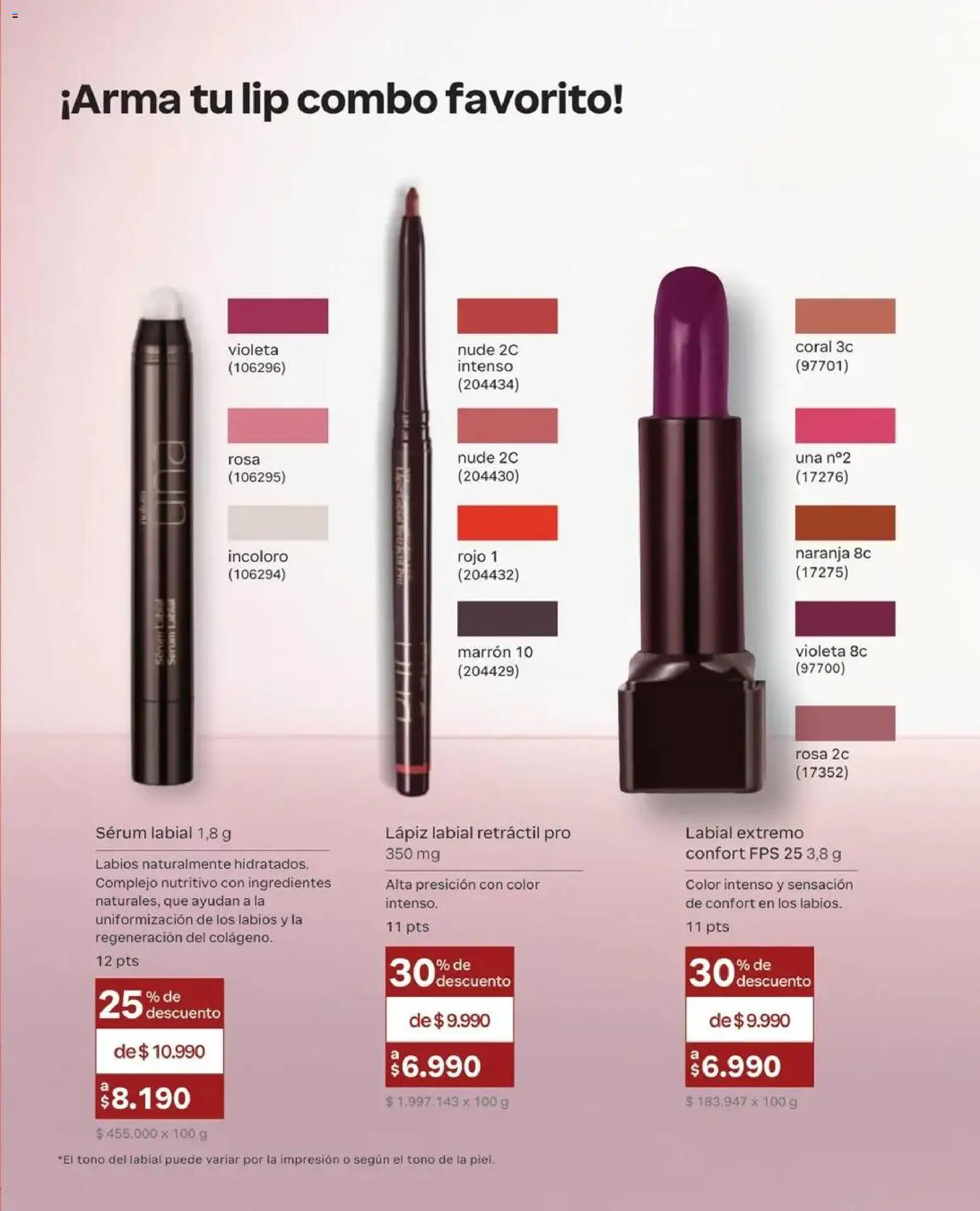 Natura catálogo │ válido desde el 31.08.2026 | Página: 91 | Productos: Lápiz labial, Labial, Serum, Ingredientes