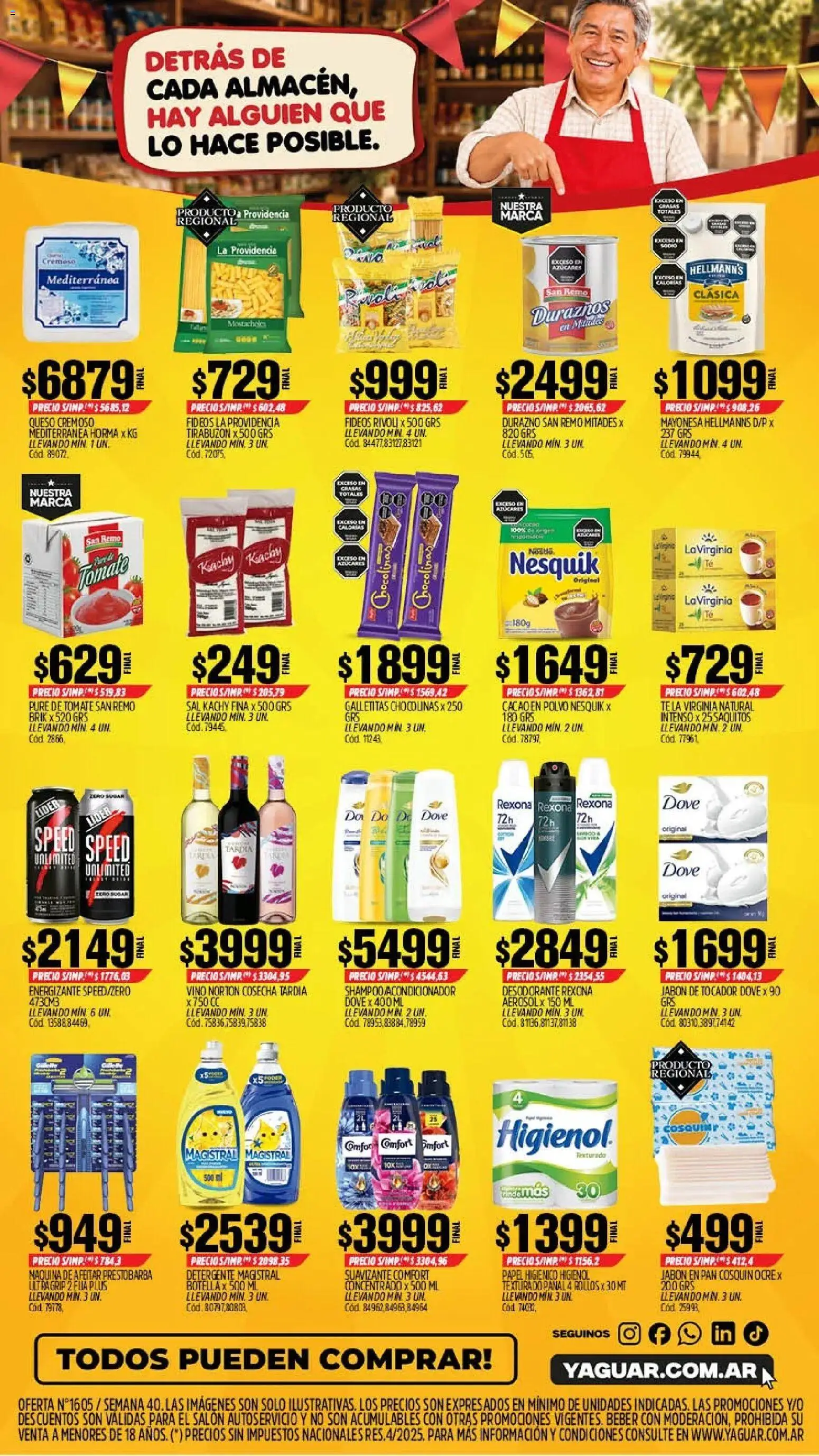 Yaguar - Oferta Semanal Jujuy │ válido desde el 28/09/2026 | Página: 2 | Productos: Jabón, Queso, Té, Fideos