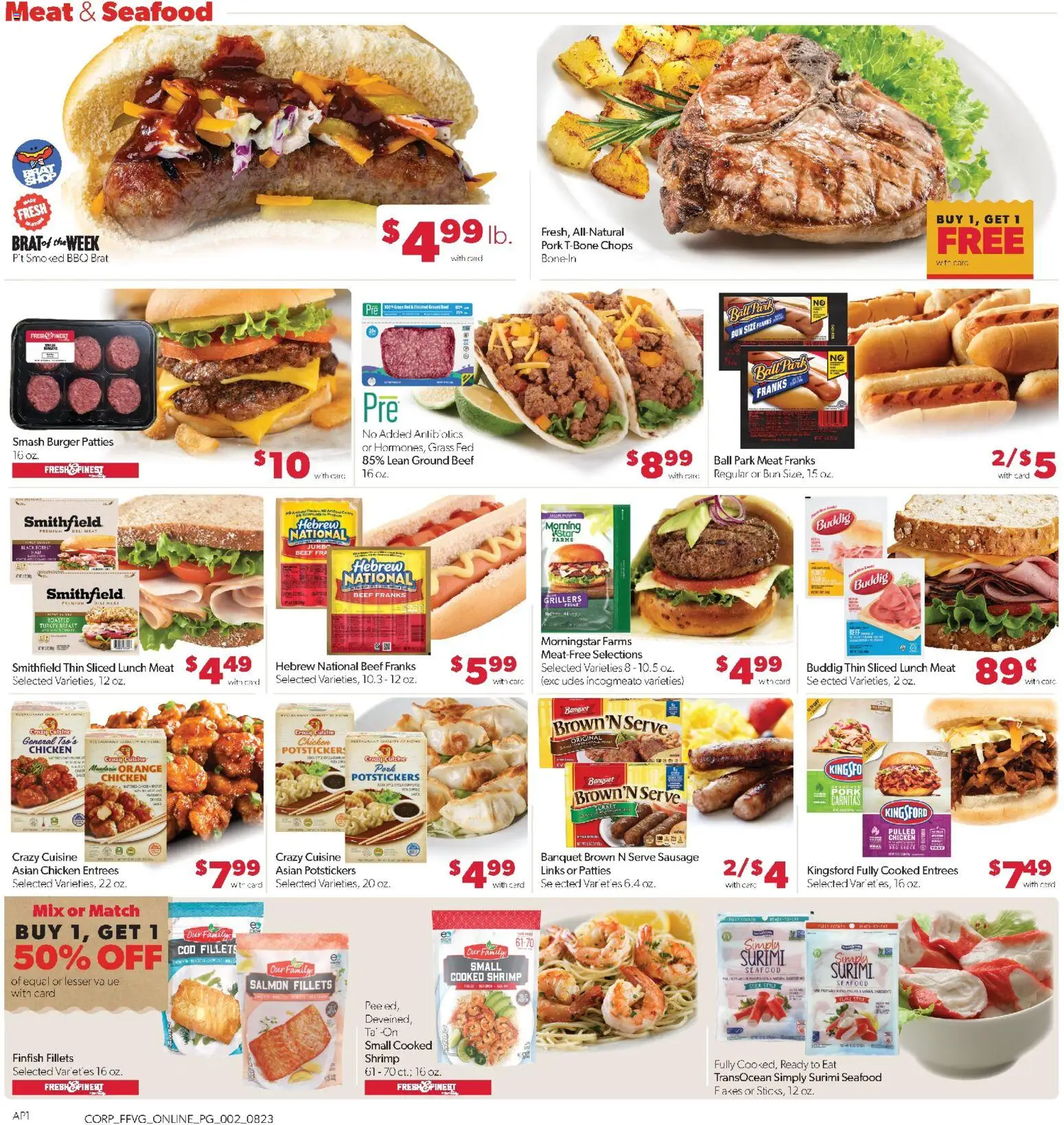 Family Fare Weekly Ad - valid from 08/23/2026 | Page: 8 | Products: Meat, Chicken, Sausage, Salmon