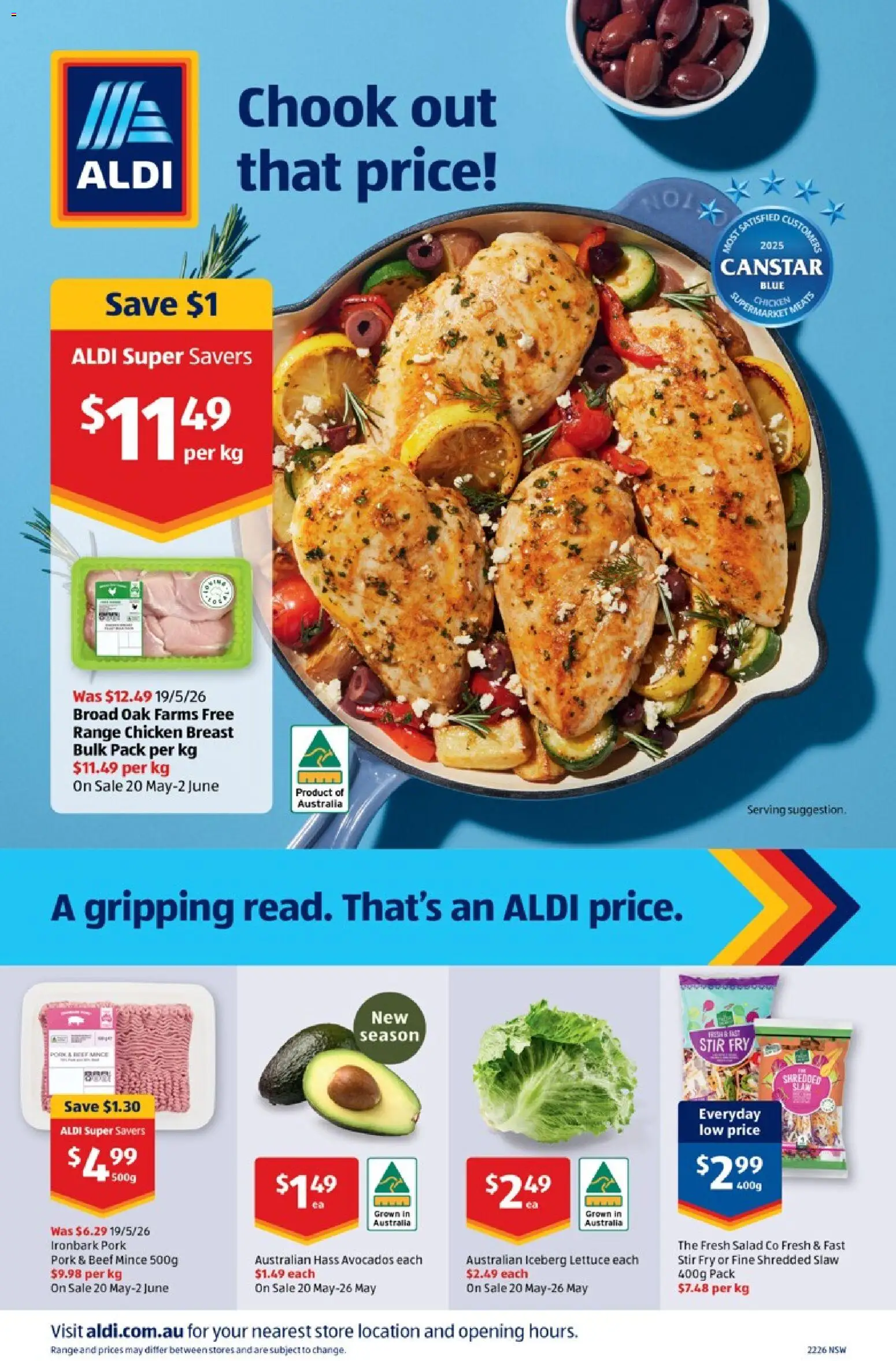 Aldi catalogue - valid from 20.05.2026 | Page: 24 | Products: Pork, Lettuce, Beef, Salad