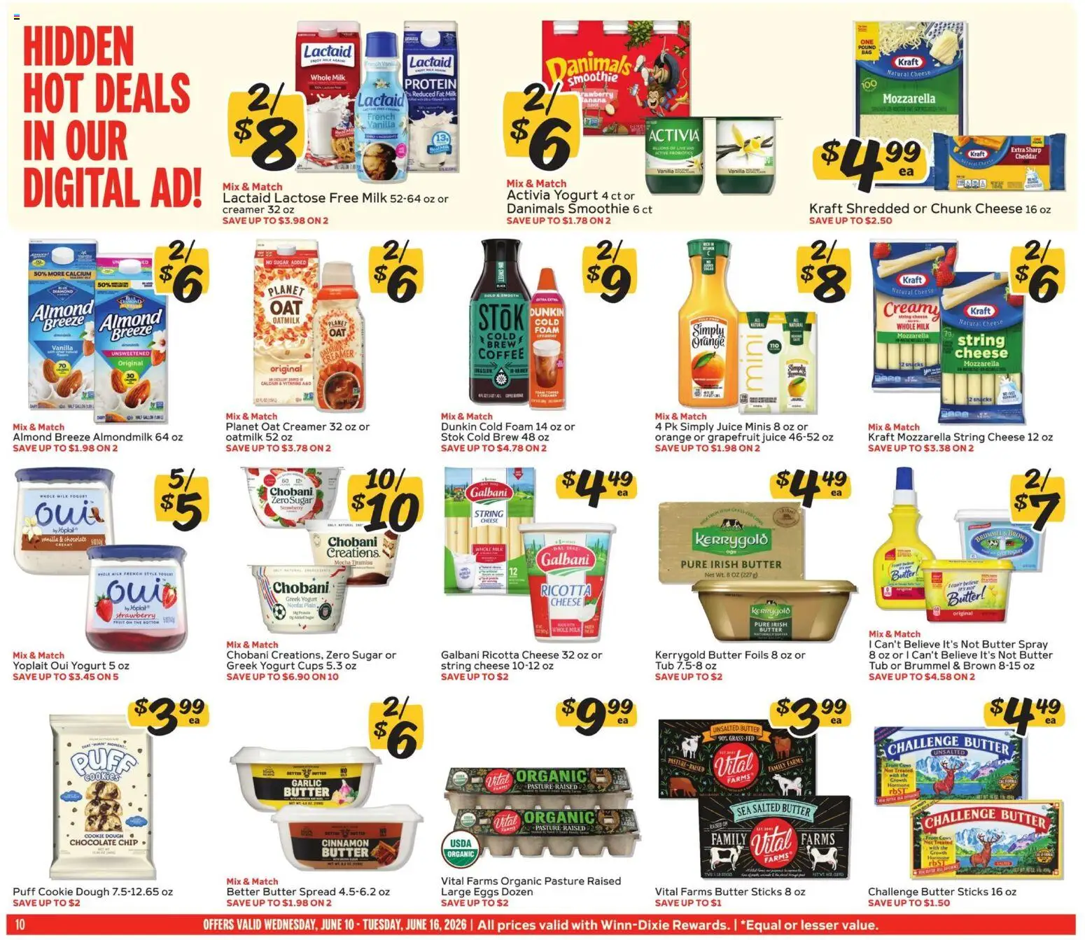 Winn Dixie Weekly Ad - valid from 10.06.2026 | Page: 10 | Products: Coffee, Chocolate, Sugar, Garlic